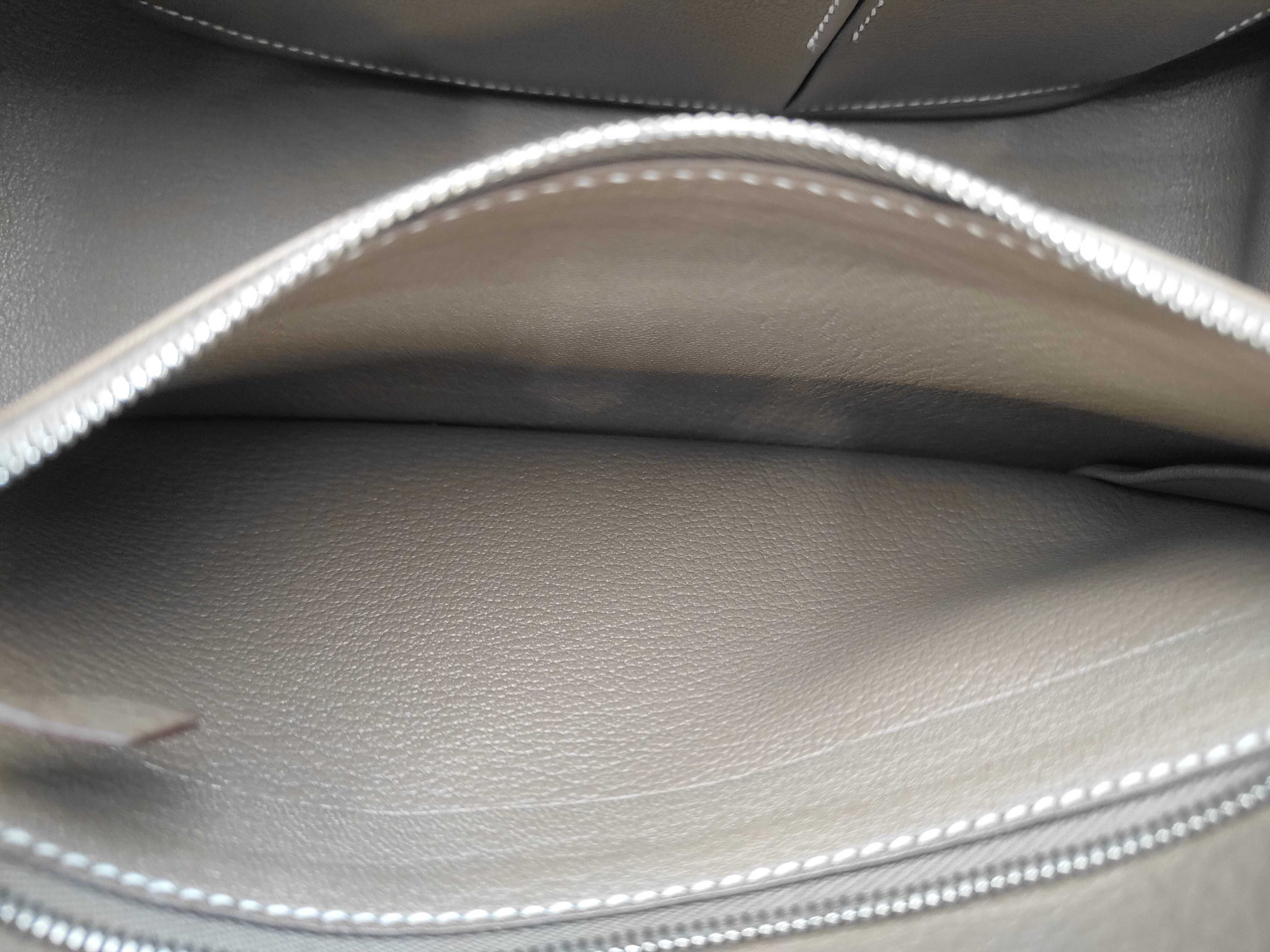Jypsiere 28 Taurillon Clemence Etoupe SS B stamp shoulder bag — view 6