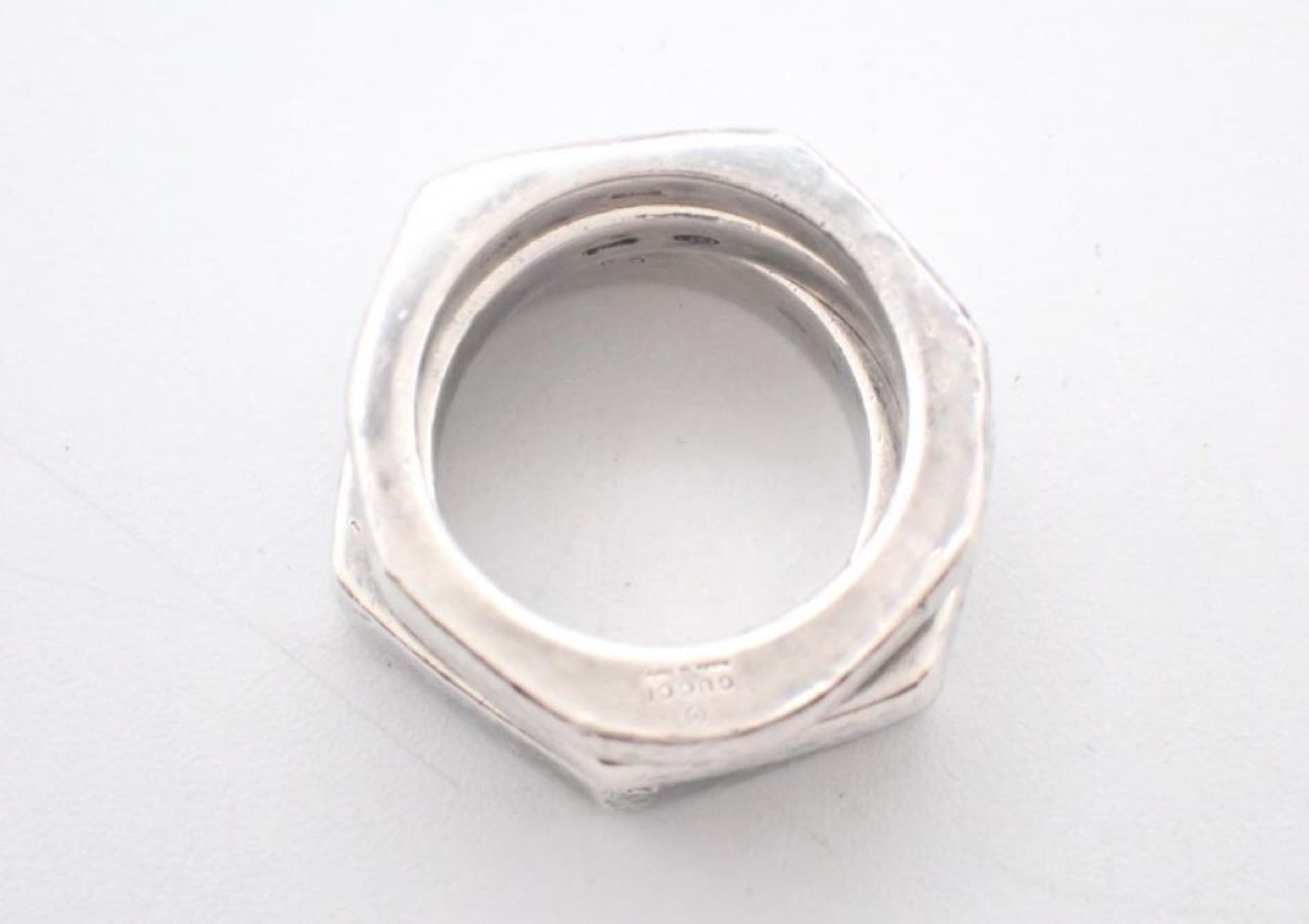 Triple Hexagon Ring, SV925, 20.6g, Size #12.5 — view 3