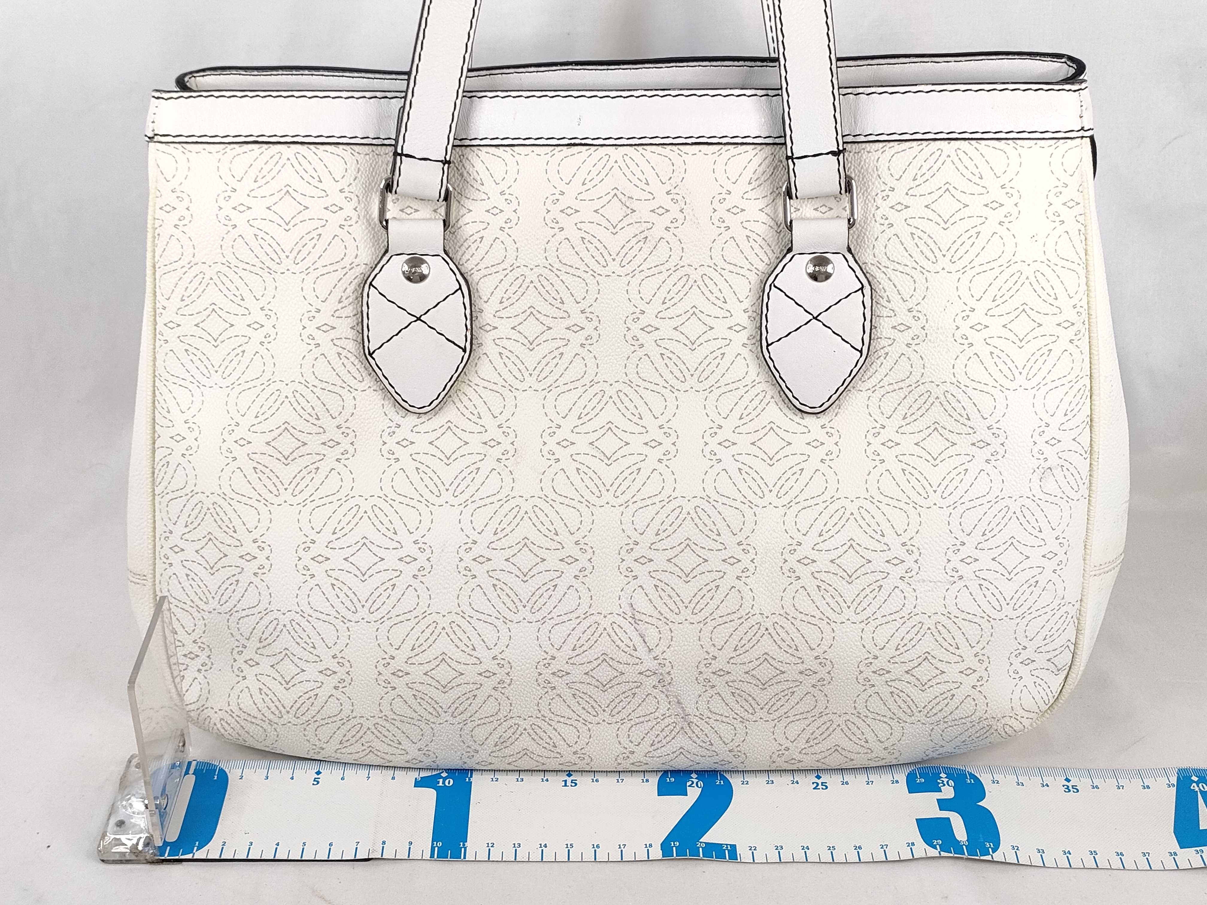 logo leather tote bag — view 2