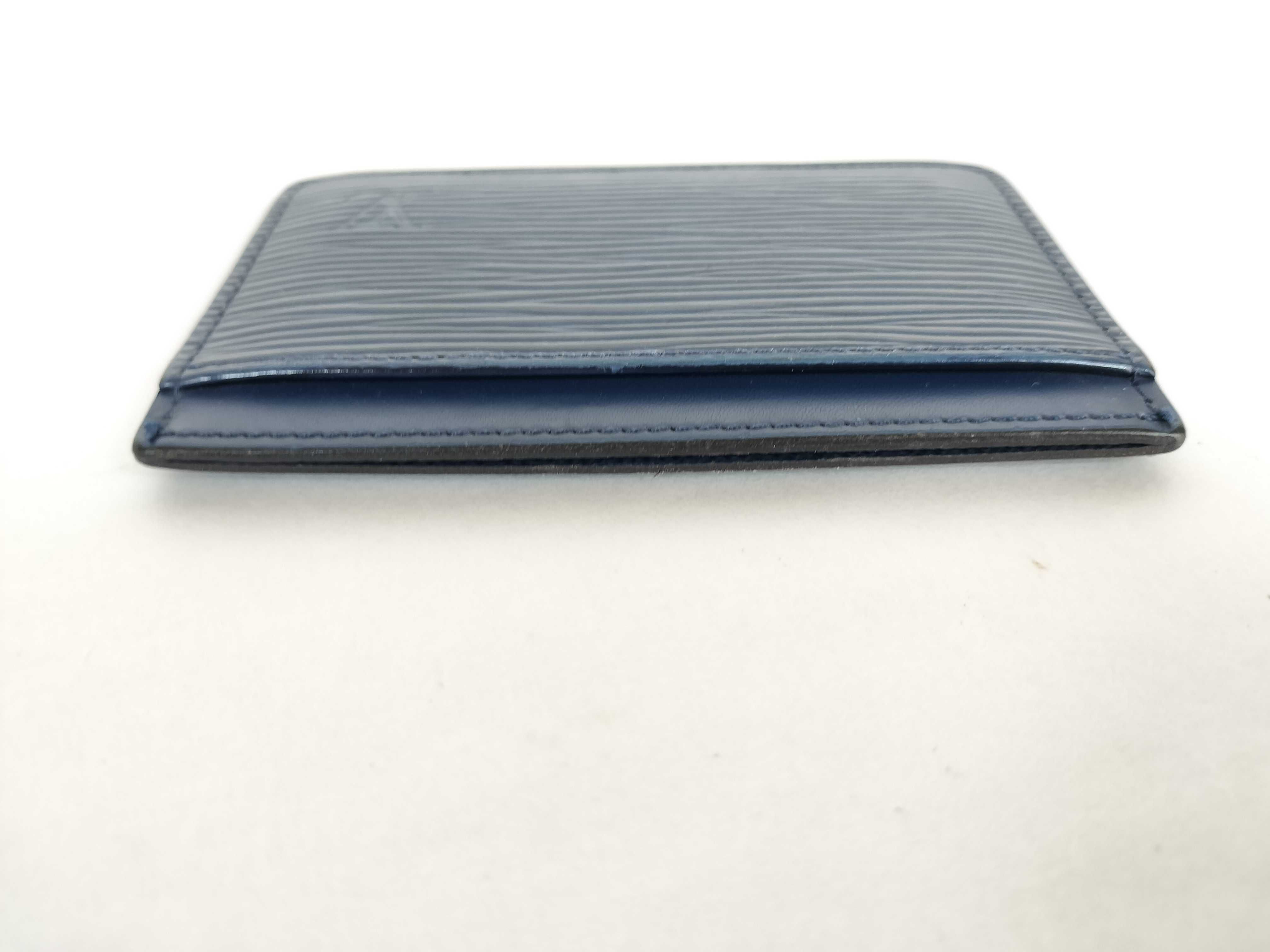 Epi LV M60330 Portecartes Simple Epi Indigo Blue Card Case — view 5