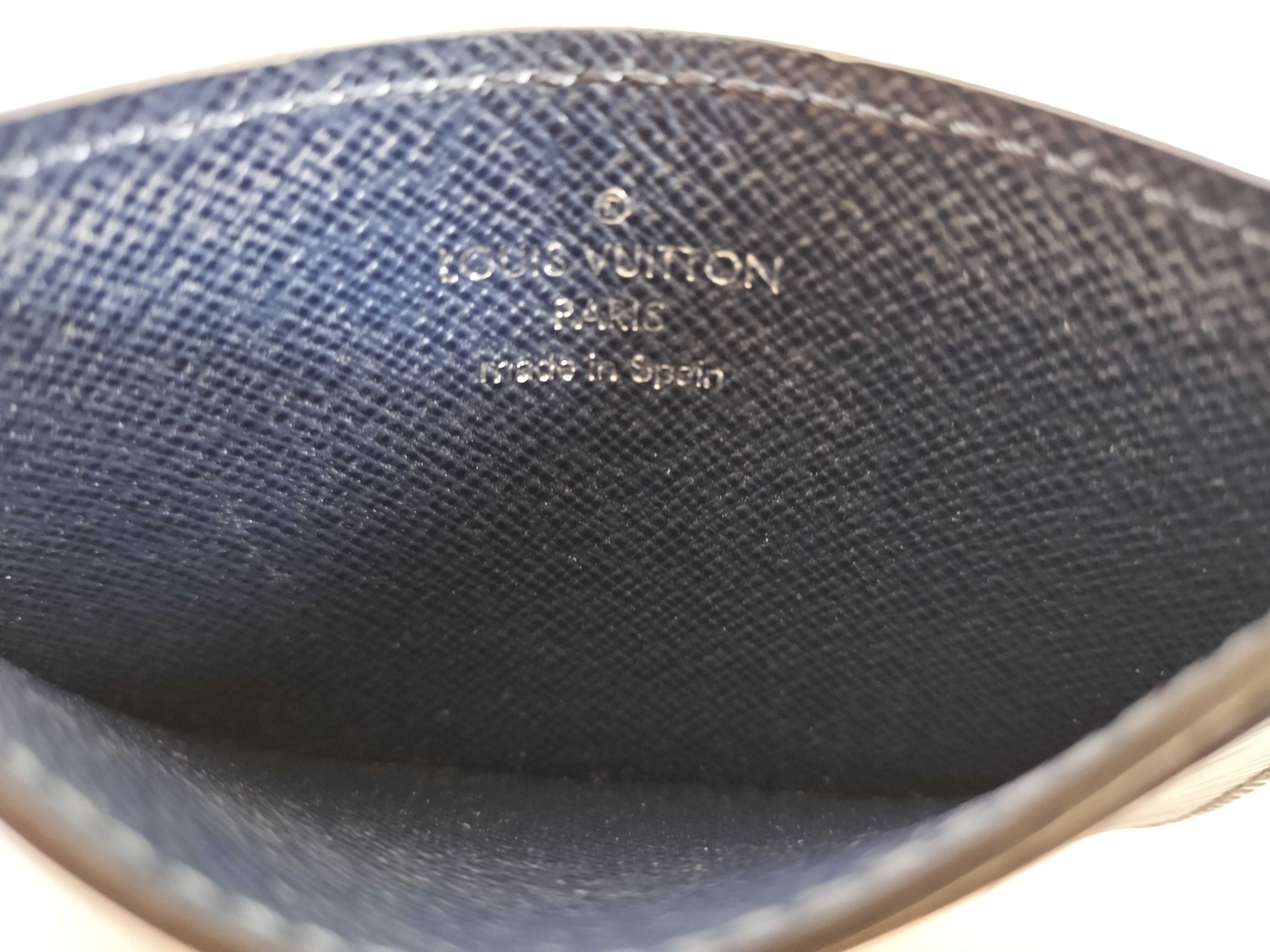 Epi LV M60330 Portecartes Simple Epi Indigo Blue Card Case — view 7