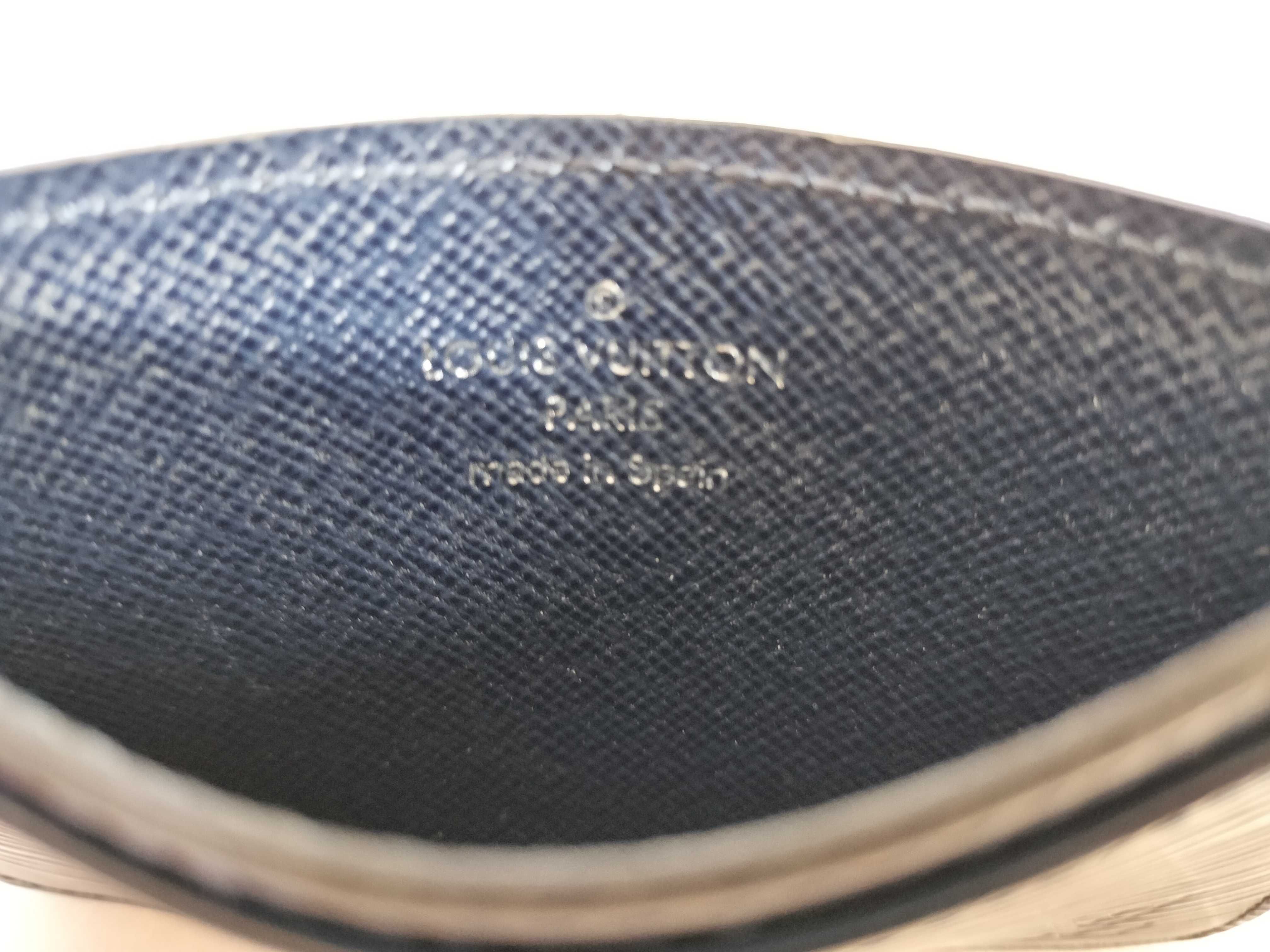 Epi LV M60330 Portecartes Simple Epi Indigo Blue Card Case — view 8