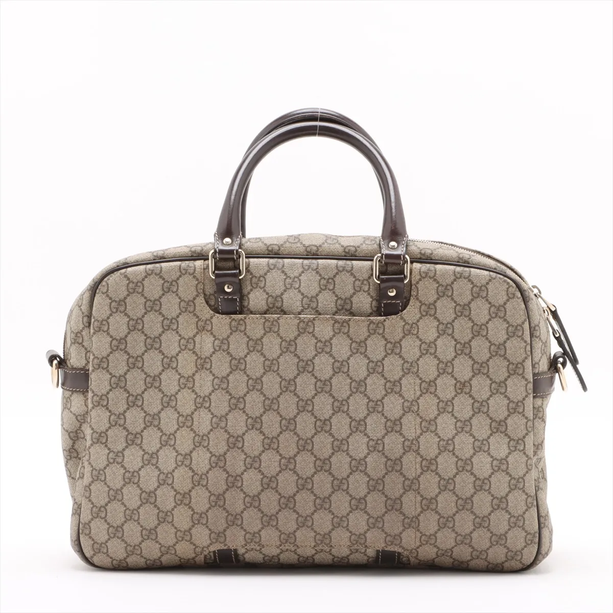 GG Supreme PVC x Leather 2WAY Business Bag Brown x Beige 289892 — view 2