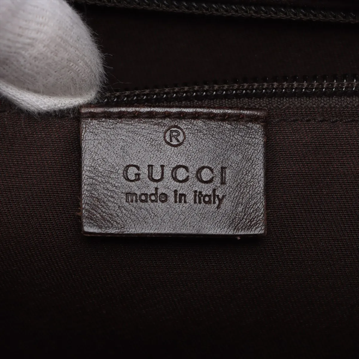 GG Supreme PVC x Leather 2WAY Business Bag Brown x Beige 289892 — view 15