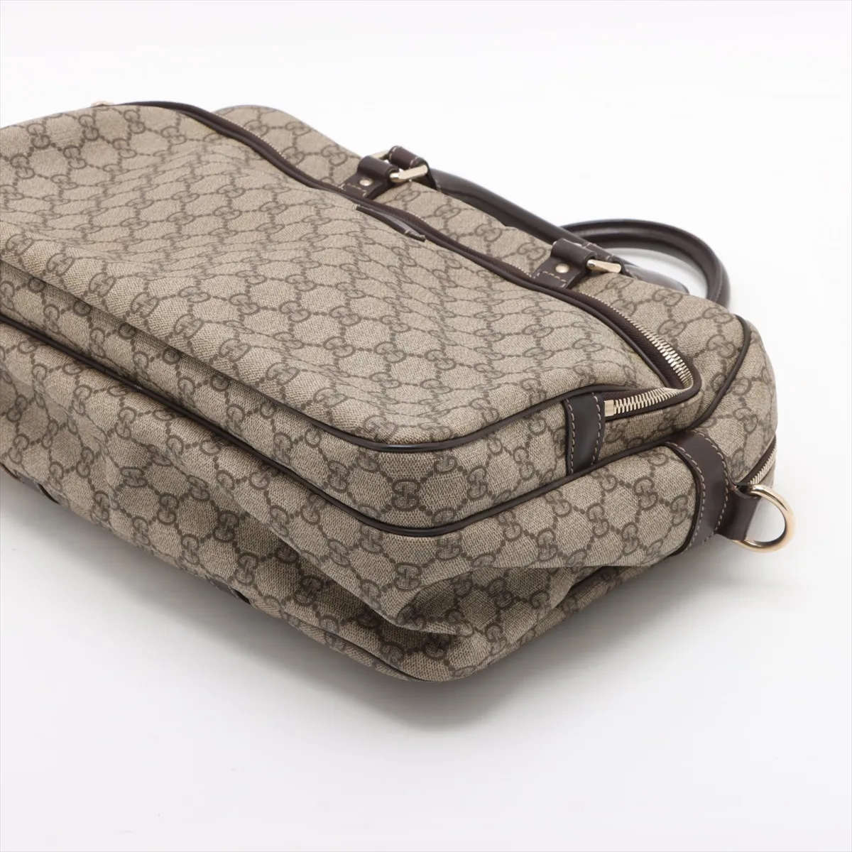GG Supreme PVC x Leather 2WAY Business Bag Brown x Beige 289892 — view 3