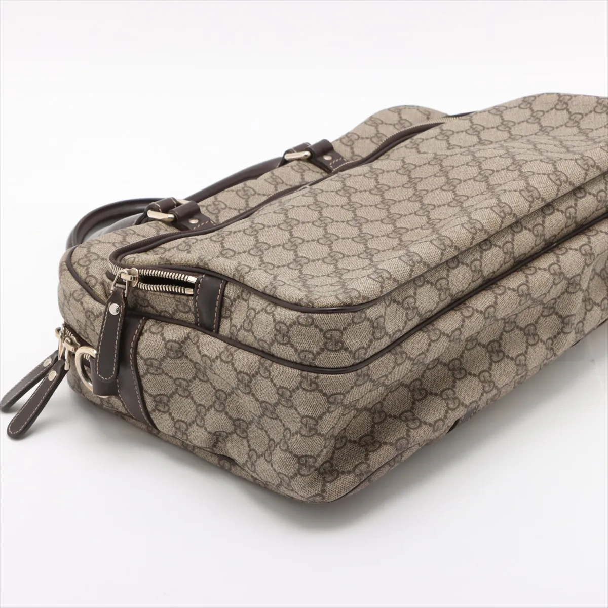 GG Supreme PVC x Leather 2WAY Business Bag Brown x Beige 289892 — view 4