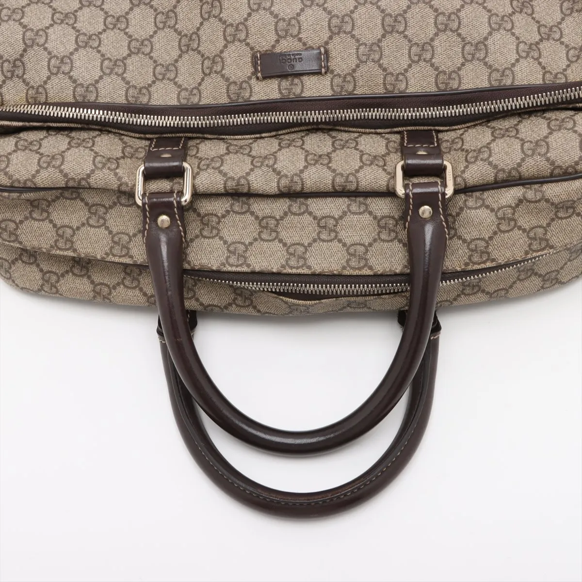 GG Supreme PVC x Leather 2WAY Business Bag Brown x Beige 289892 — view 5
