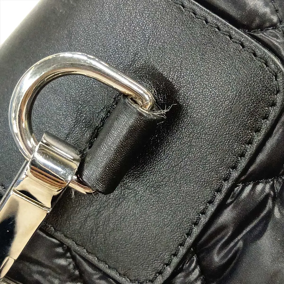 Coco Cocoon Nylon x Leather Backpack, Black with Silver Hardware, Item No. 13646884, Series No. 13 — view 12