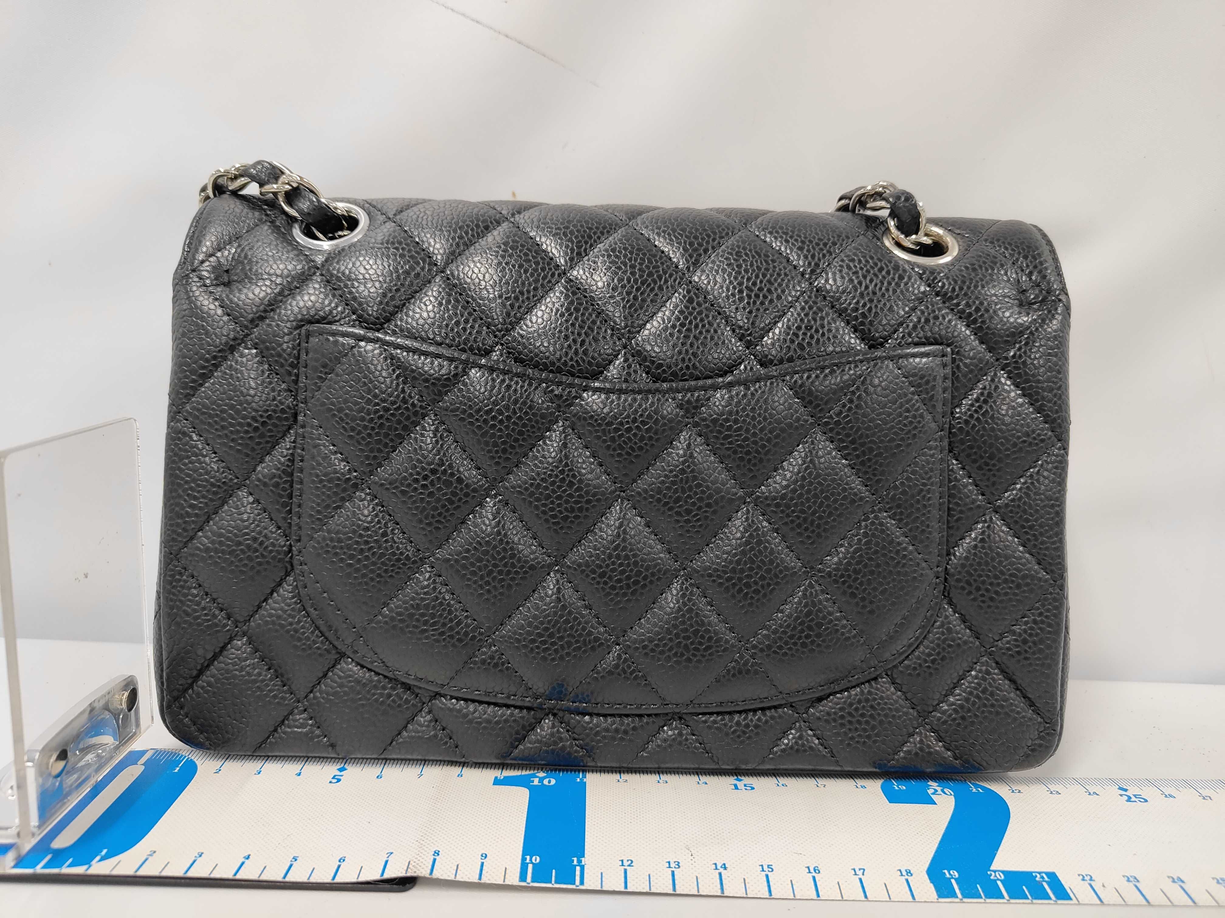 W-Flap 23 Chain Shoulder Bag, Matelassé Caviar Leather, Black, SS Shoulder Bag — view 2