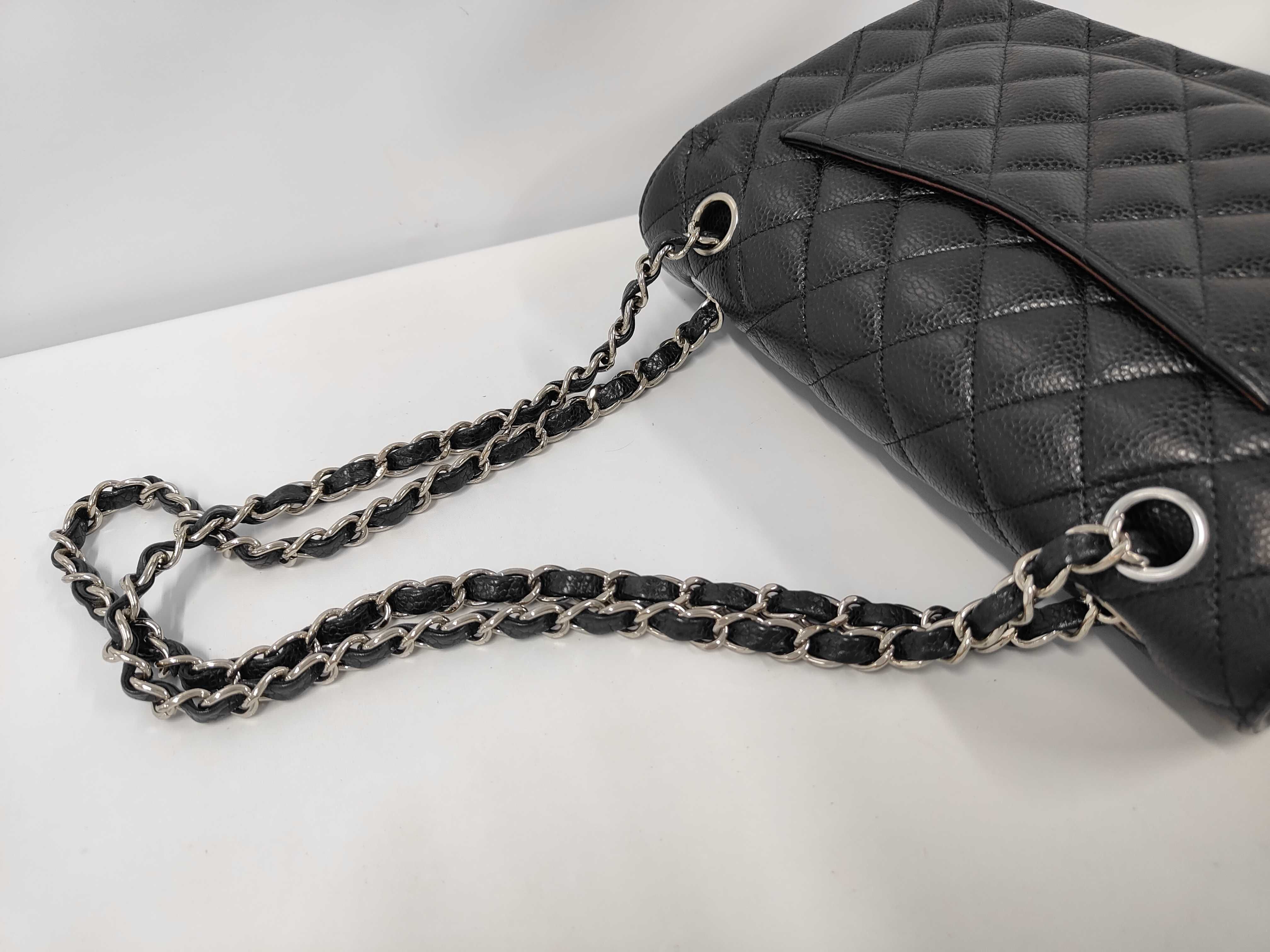 W-Flap 23 Chain Shoulder Bag, Matelassé Caviar Leather, Black, SS Shoulder Bag — view 5