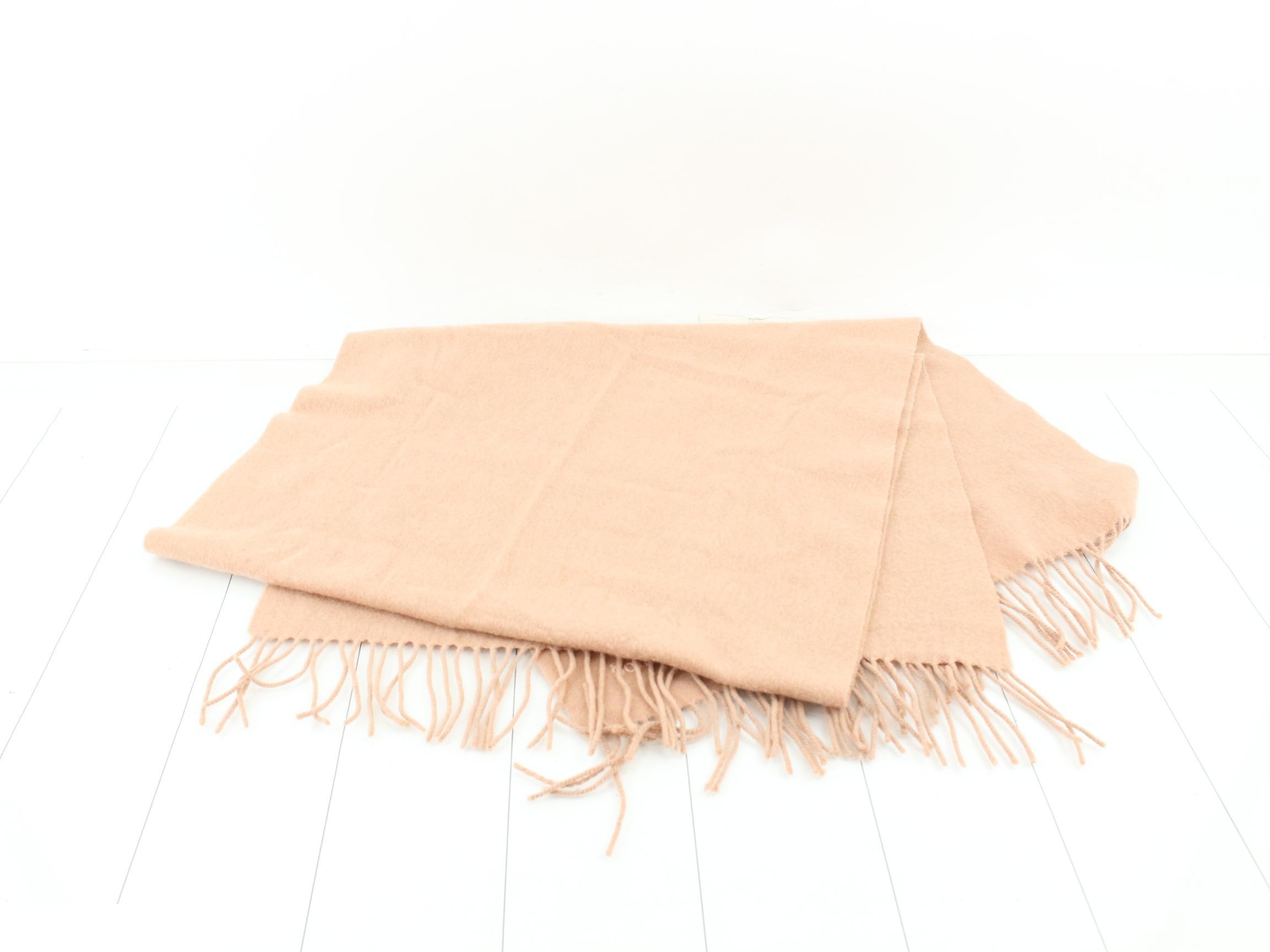 scarf, plain, with logo embroidery, light pink. — view 3