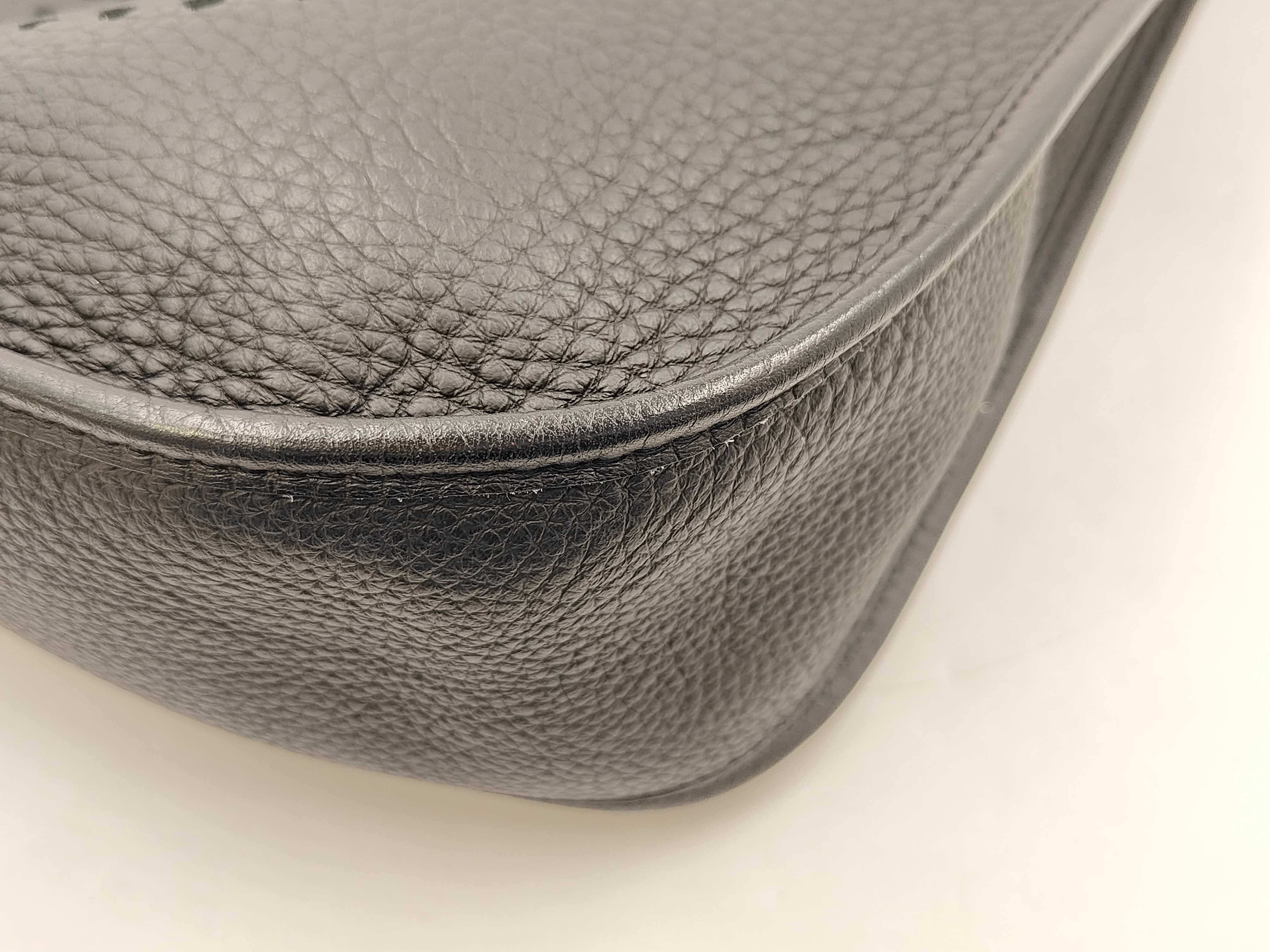 Evelyne III PM Black G stamp Taurillon Clemence leather Shoulder bag with dust bag and strap — view 7