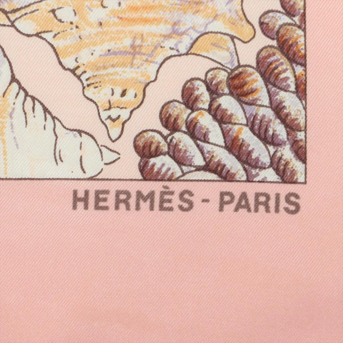 Carre 90 Rocaille Seashell Scarf Silk Pink — view 6