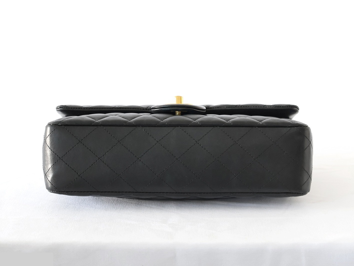 Matelassé 25 Lambskin Double Flap Double Chain Shoulder Bag, Black — view 5