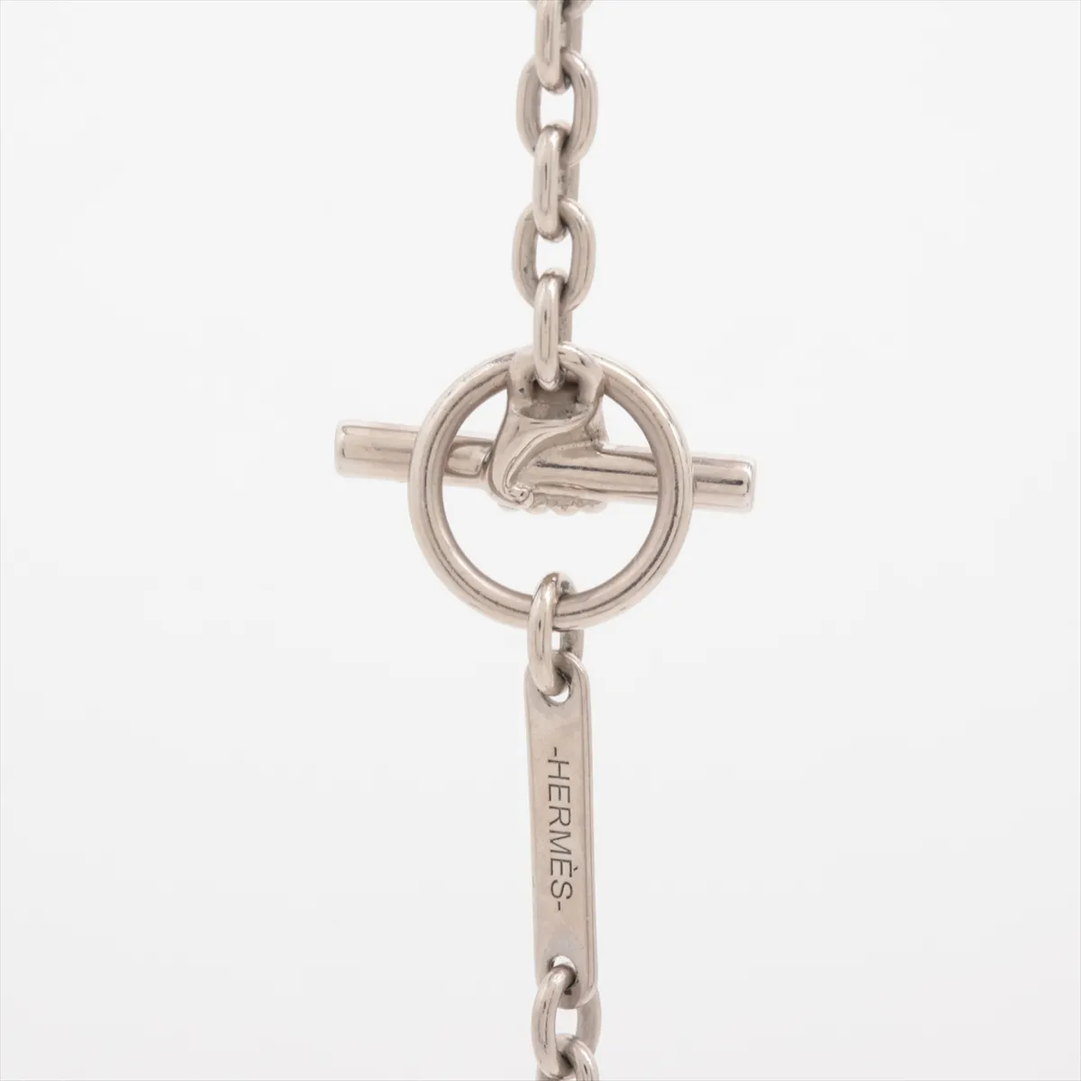 Cavalier Necklace, Metal, Black x Silver. Shows signs of wear, — view 3