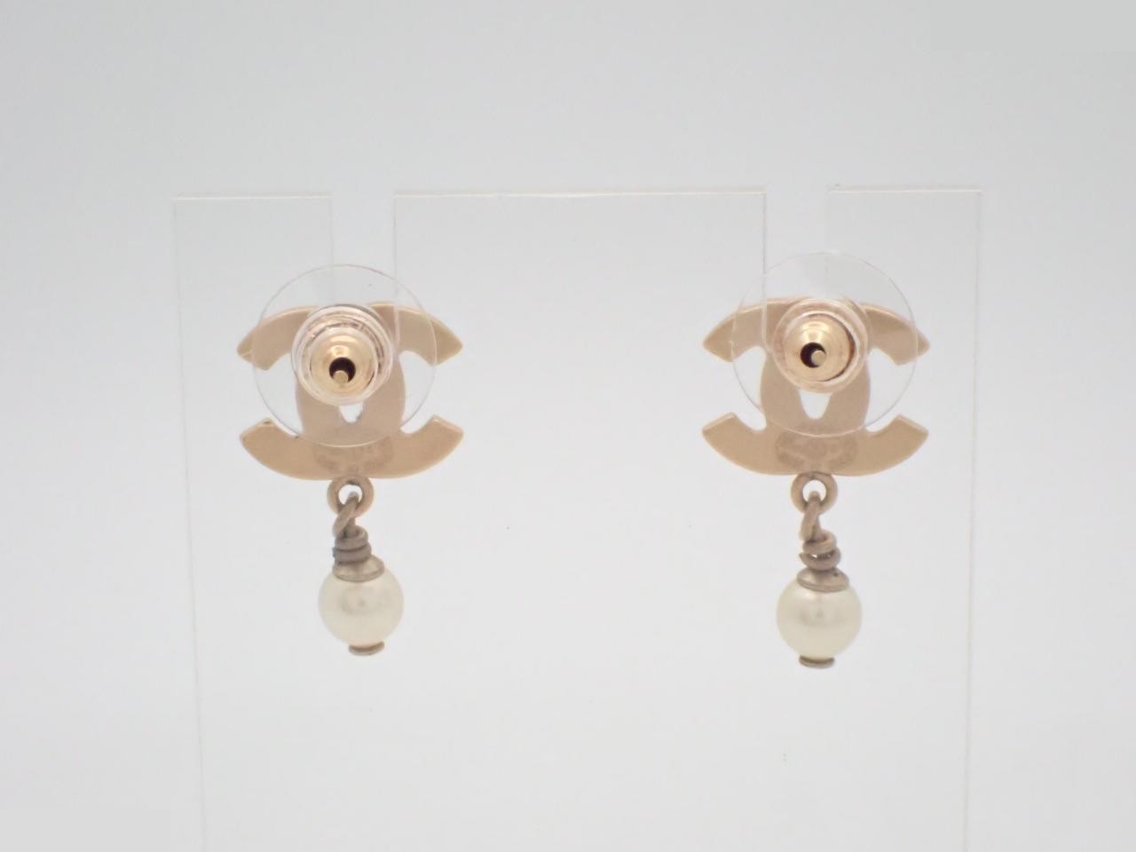 Coco Mark Gold Earrings — view 2