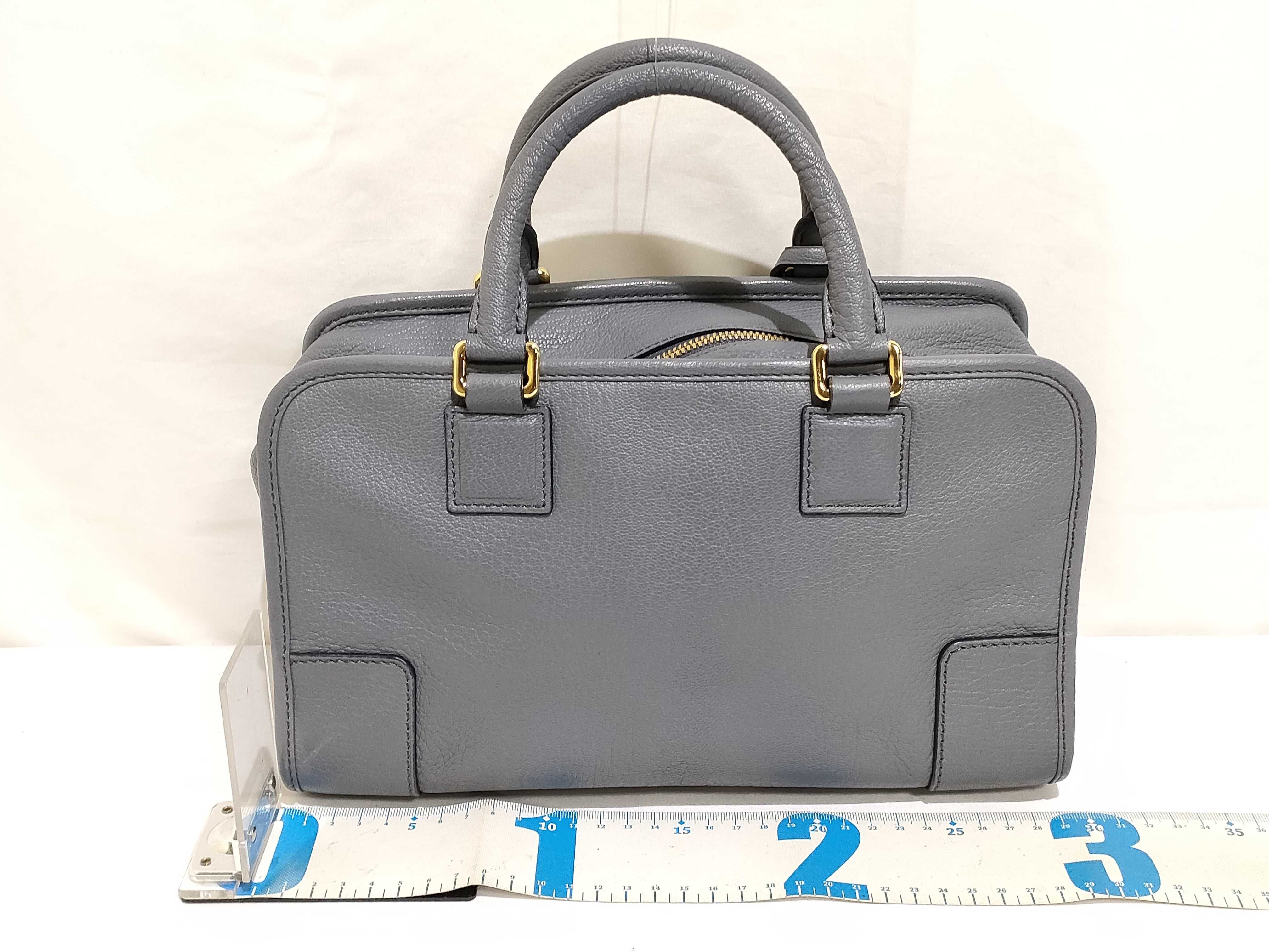 Amazona 28 Leather Handbag, Gray — view 2
