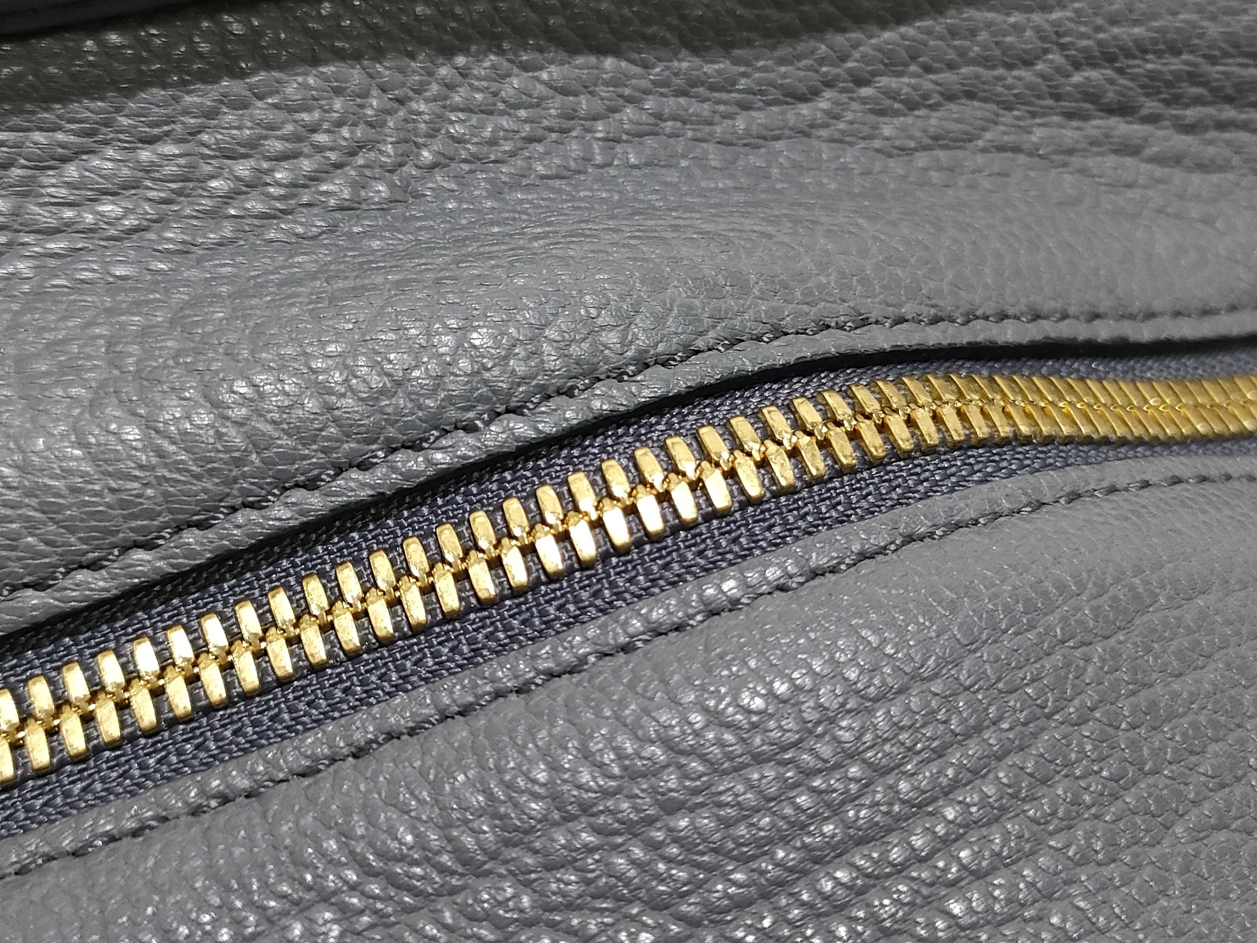 Amazona 28 Leather Handbag, Gray — view 8