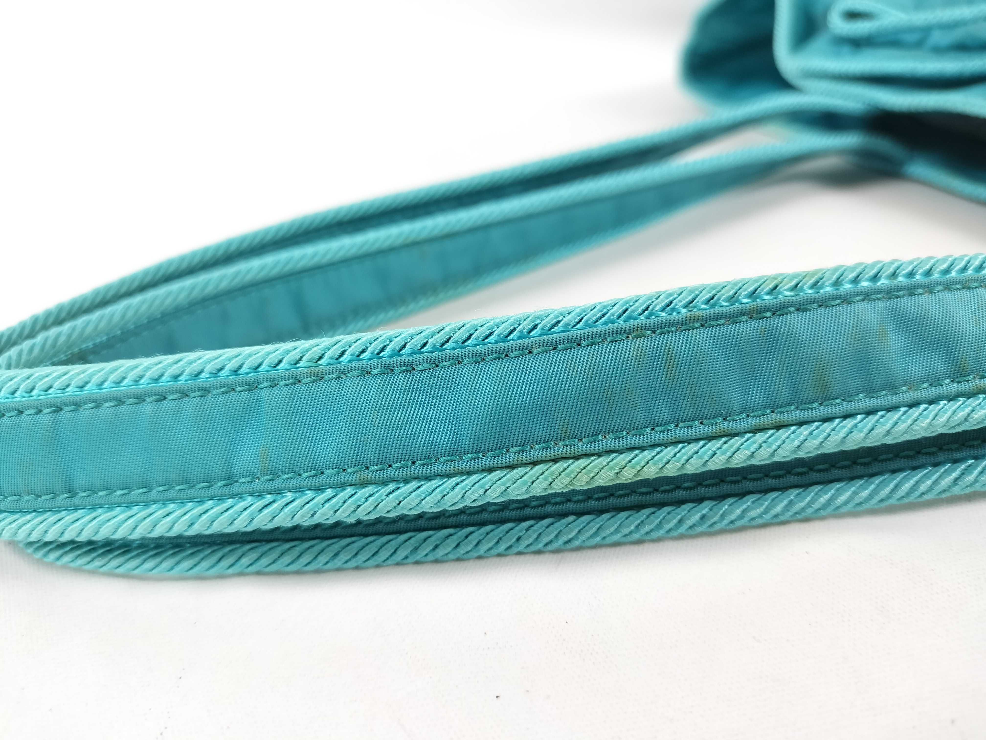 Nylon 1BG065 Nylon Ribbon Tote Bag, Turquoise, with Guarantee Card. — view 4