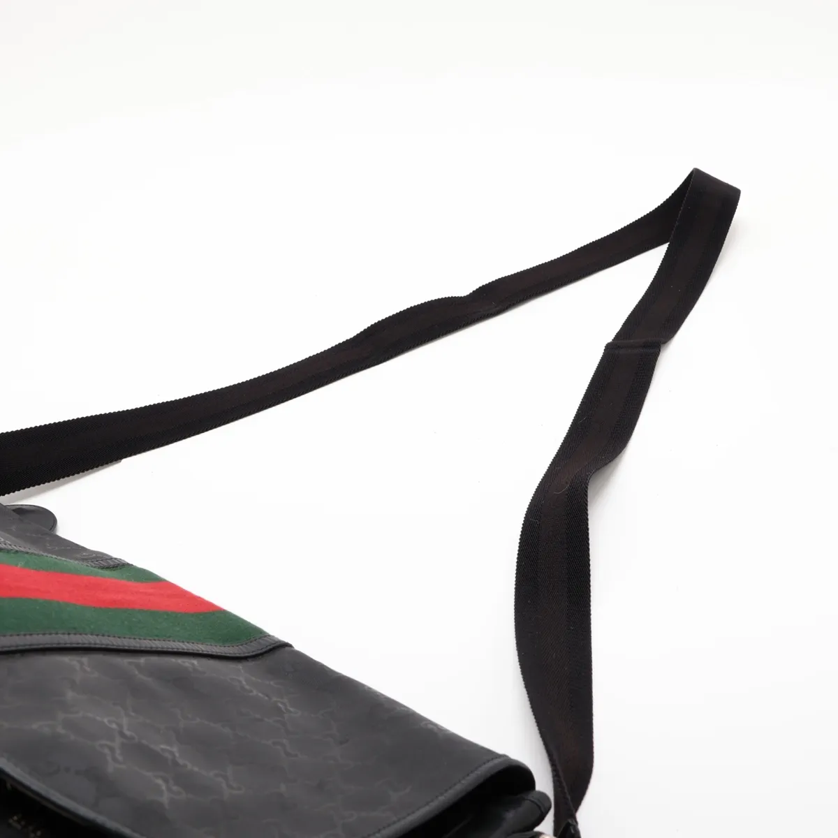 GG Imprime 269376 PVC x Leather Shoulder Bag, Black — view 5