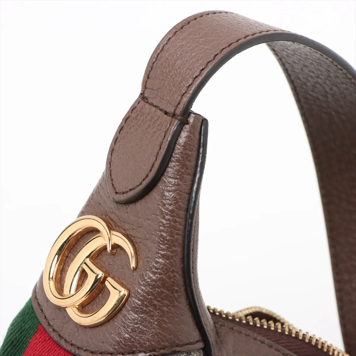 GG Supreme Ophidia PVC x Leather Handbag Beige x Brown 658551 — view 12
