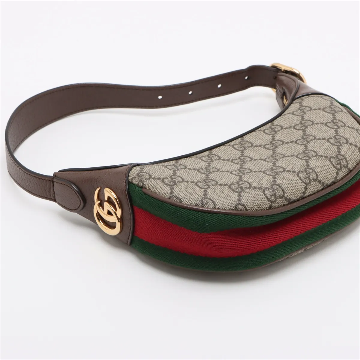 GG Supreme Ophidia PVC x Leather Handbag Beige x Brown 658551 — view 4