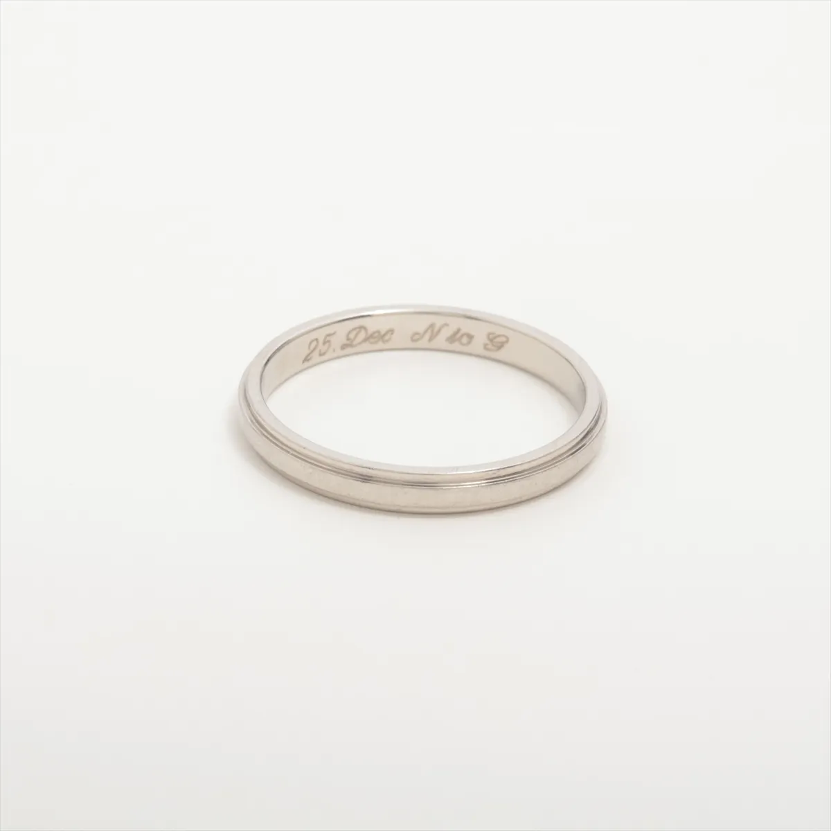 Damour Ring, Pt950, 3.1g, Size 54, Initials, XDC176, Scratches — view 2