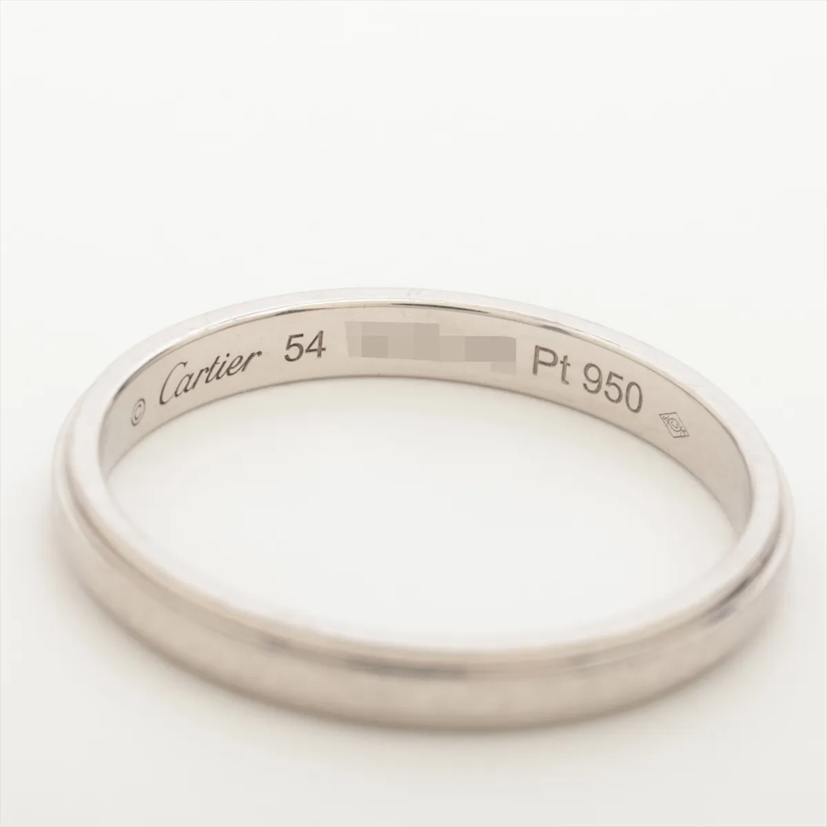Damour Ring, Pt950, 3.1g, Size 54, Initials, XDC176, Scratches — view 3