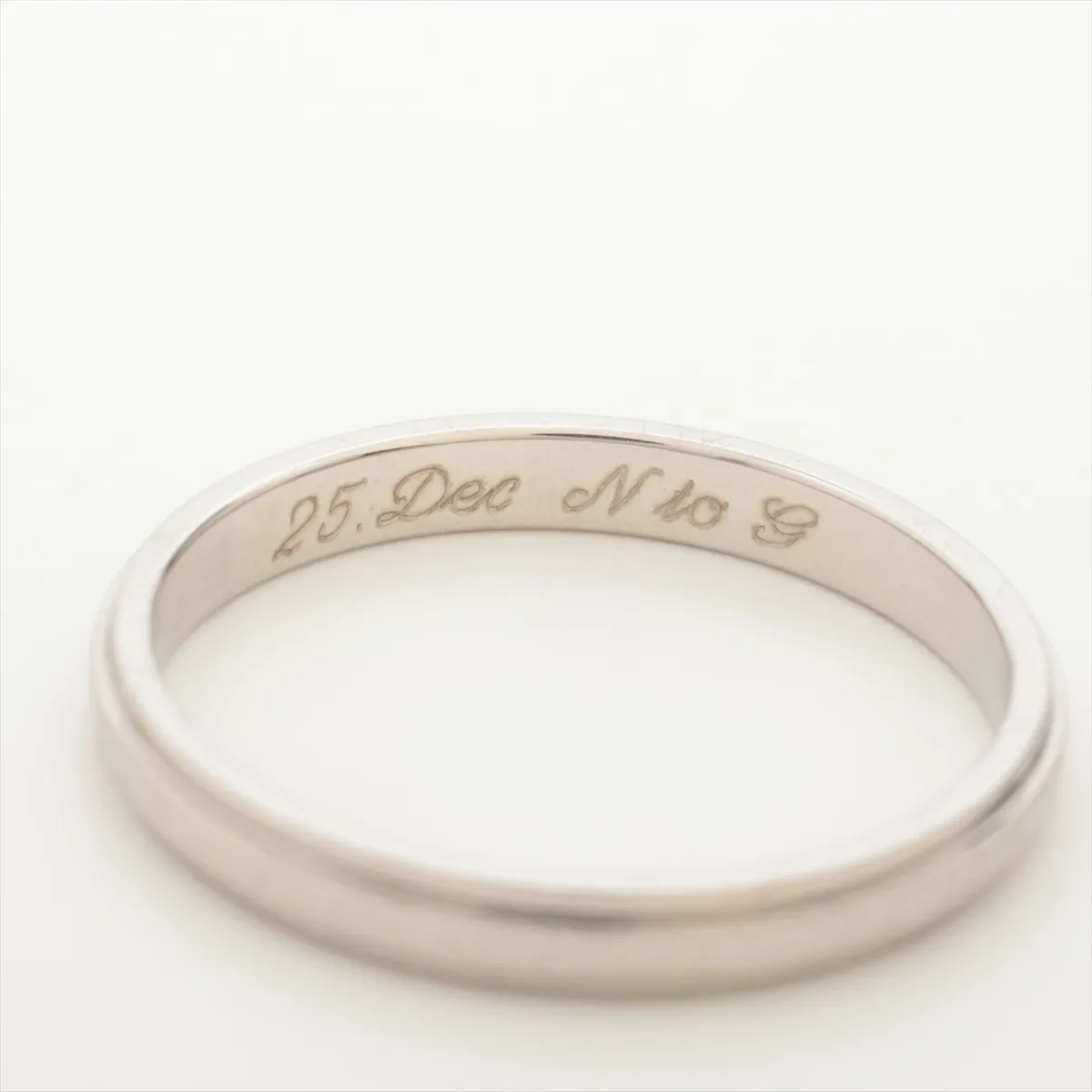 Damour Ring, Pt950, 3.1g, Size 54, Initials, XDC176, Scratches — view 4