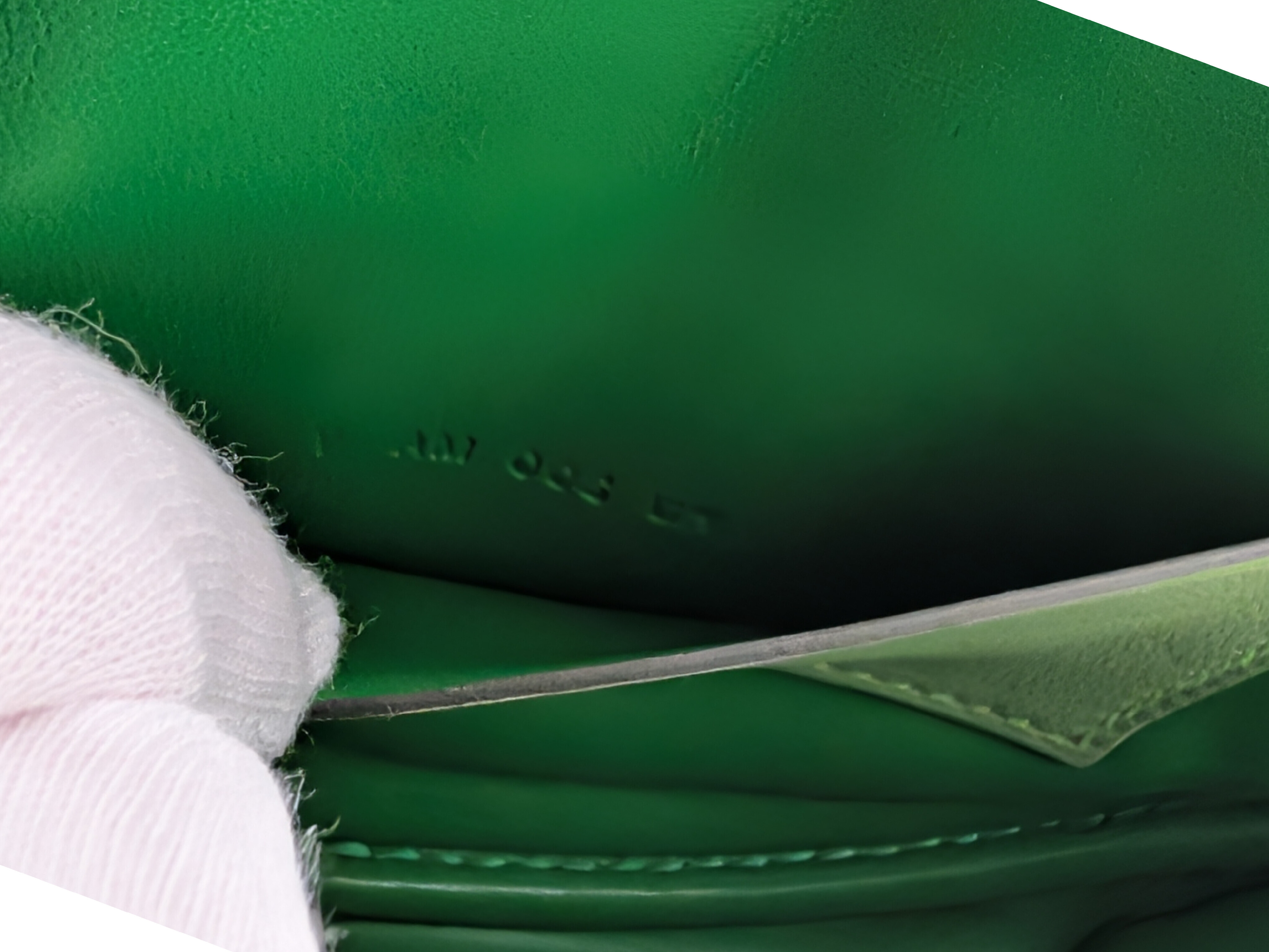 In the Loop Body Bag, Vert Cricket, Bamboo, Silver Hardware, Y Stamp, Shoulder Bag — view 12
