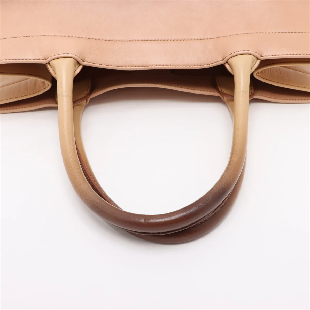 Book Tote Medium Leather Tote Bag Brown — view 5