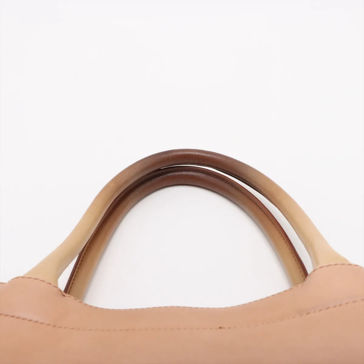 Book Tote Medium Leather Tote Bag Brown — view 6