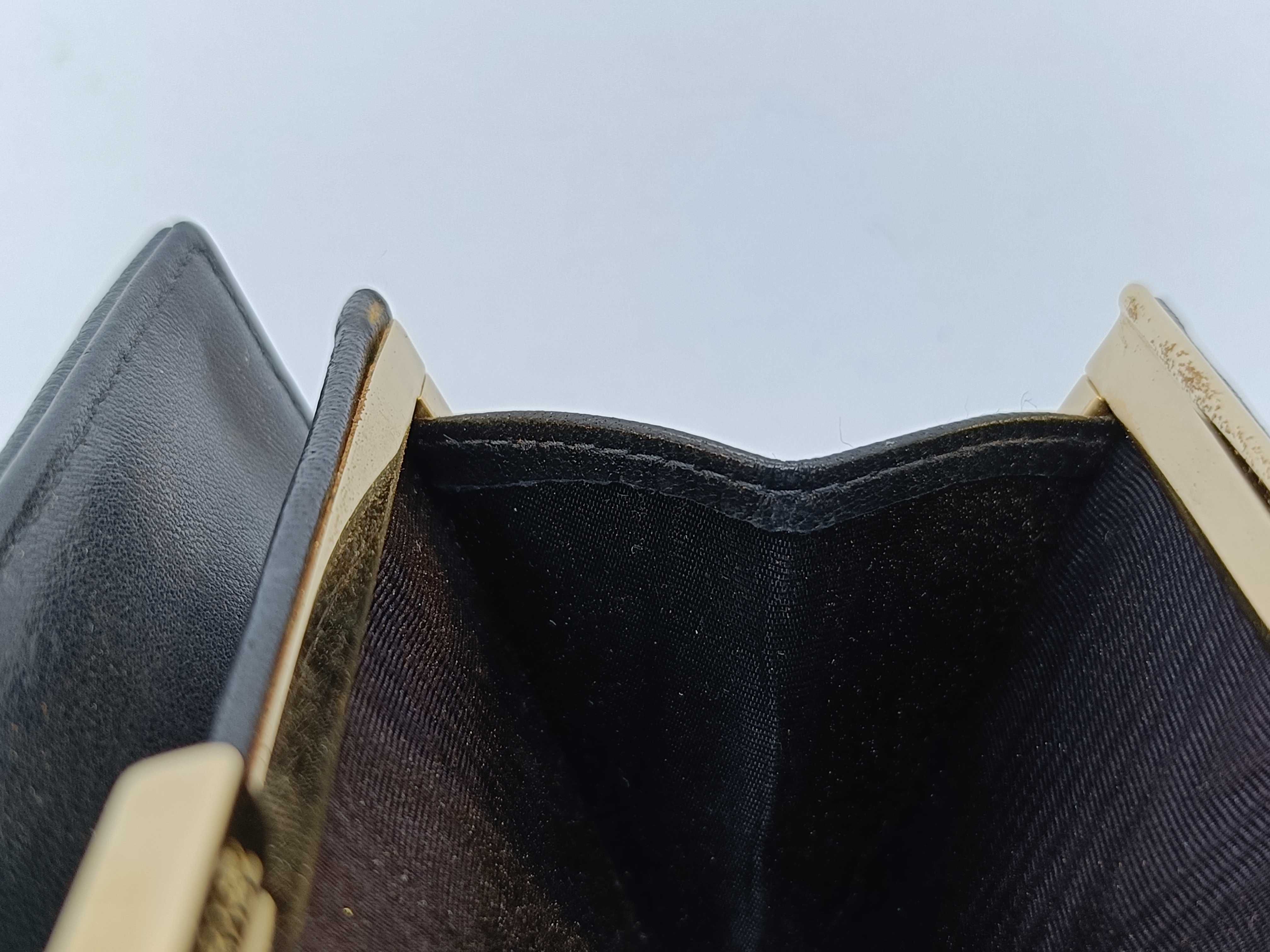 Caviar Skin Bi-fold Long Wallet / Coco Mark Black Wallet — view 10