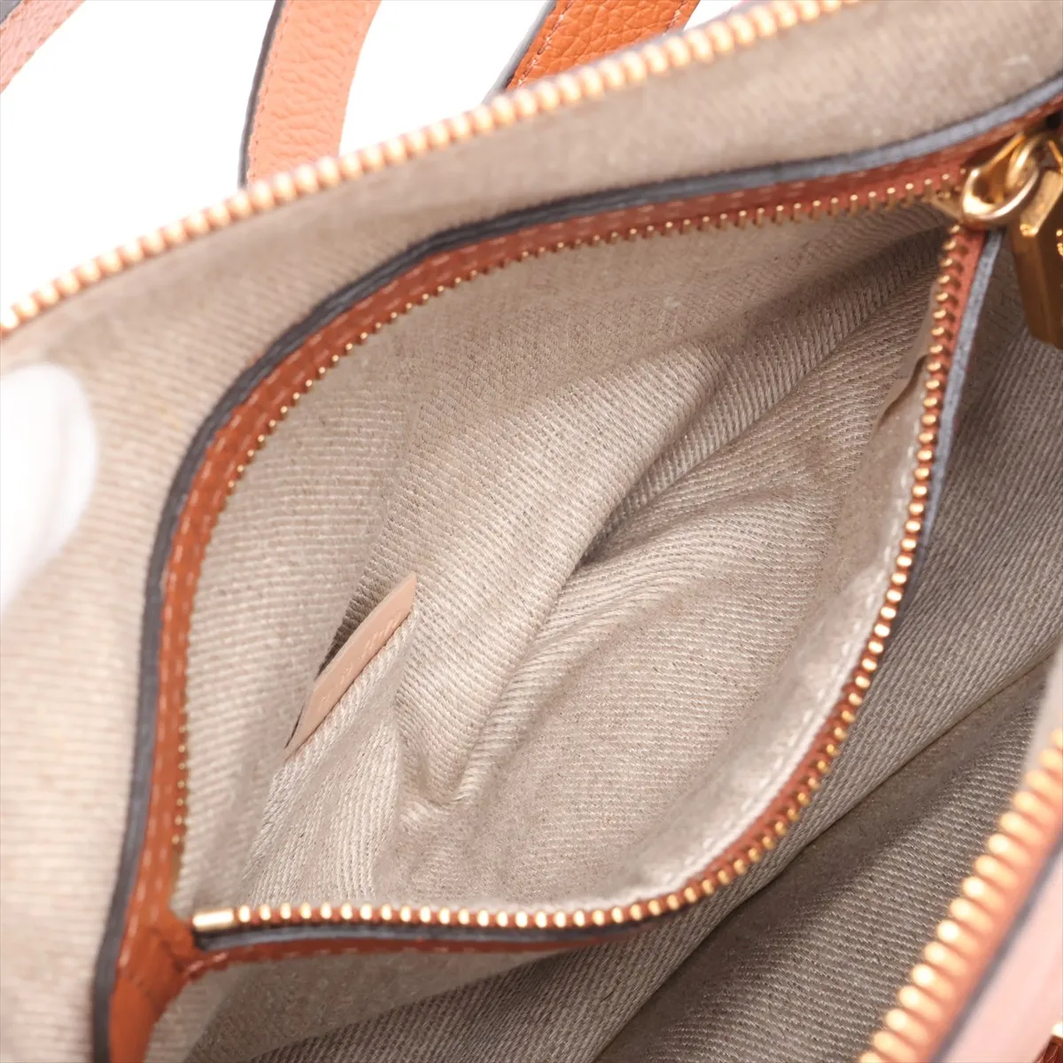Marcie Leather 2-Way Handbag, Brown — view 9