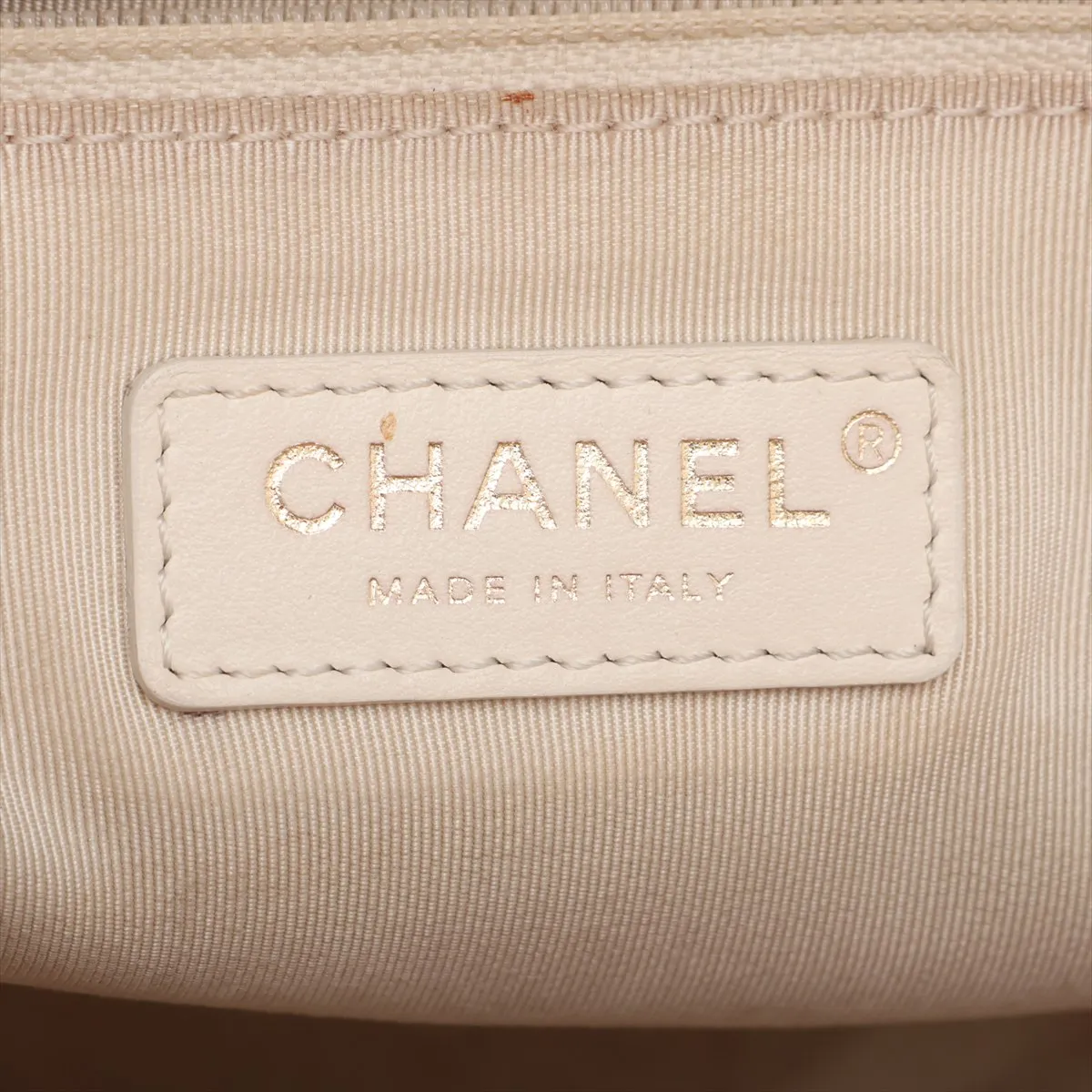 Deauville MM Leather 2-Way Tote Bag, White with Gold Hardware, 30554636 (Serial Number in the 30s) — view 11