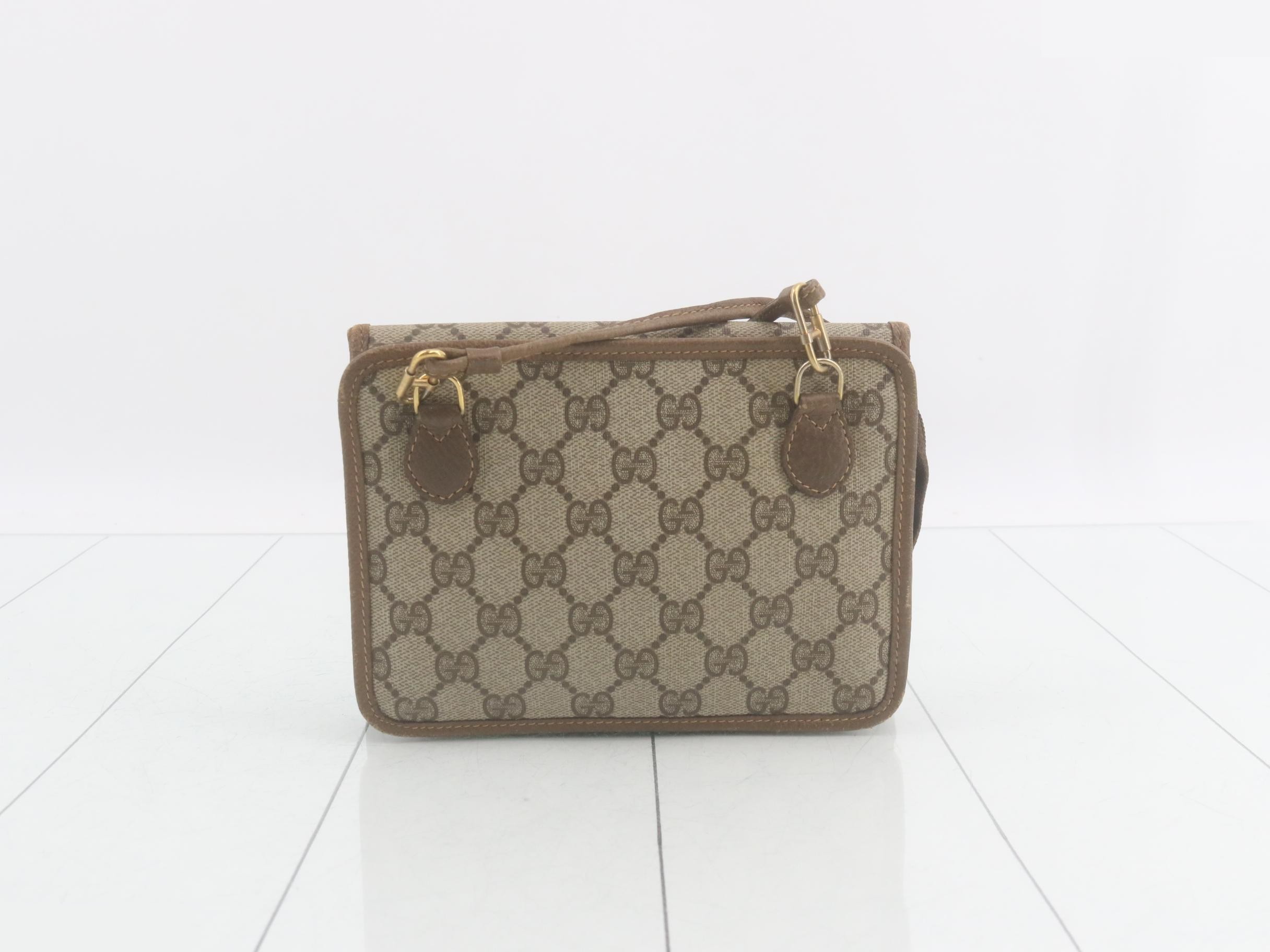 GG Plus Shoulder Bag, PVC/Leather, Brown — view 2