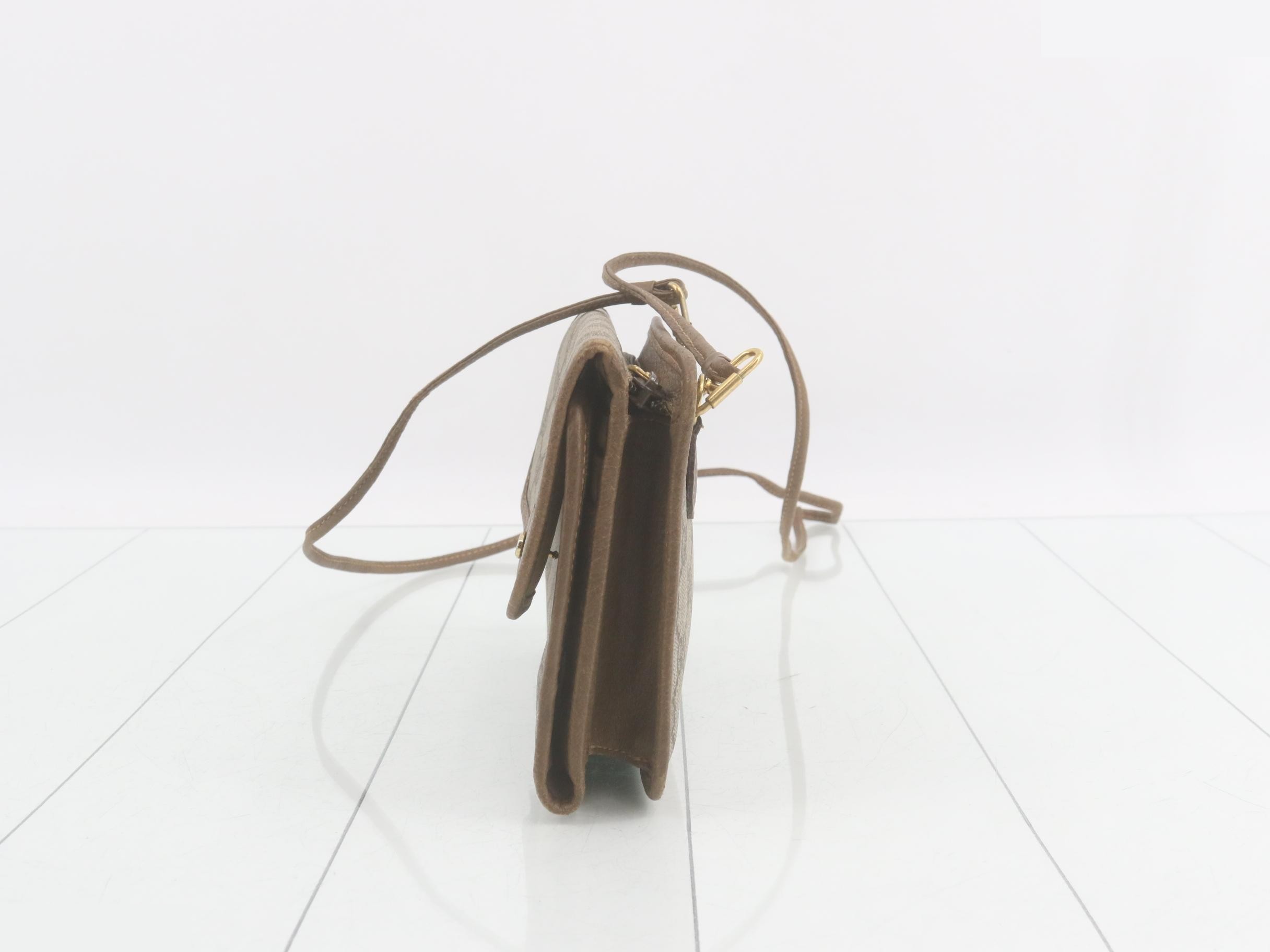 GG Plus Shoulder Bag, PVC/Leather, Brown — view 3