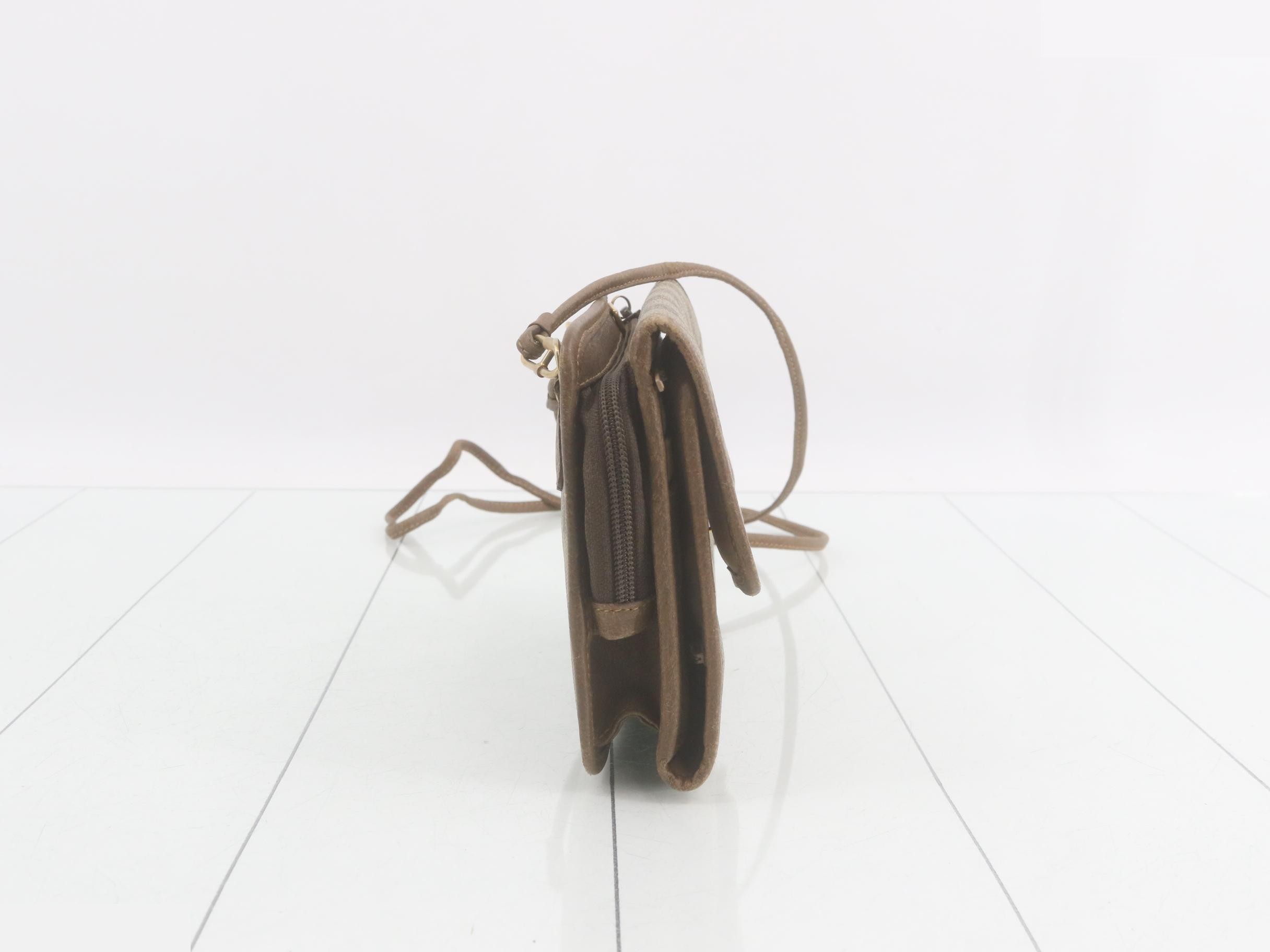 GG Plus Shoulder Bag, PVC/Leather, Brown — view 4