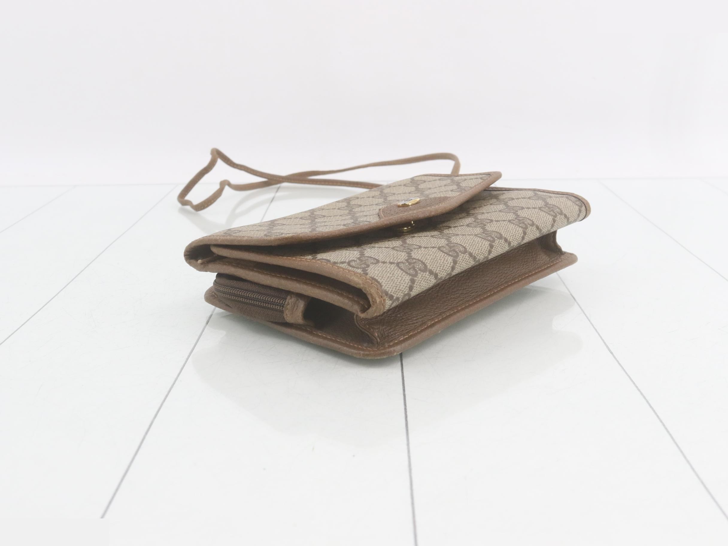GG Plus Shoulder Bag, PVC/Leather, Brown — view 5