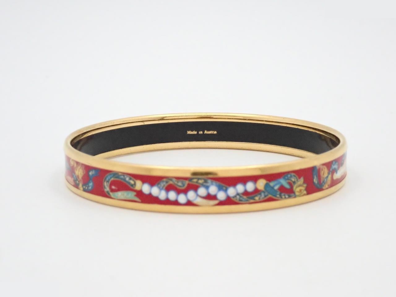 Email PM Bangle, Red x Gold, Wrist Circumference Approx. 20cm — view 2