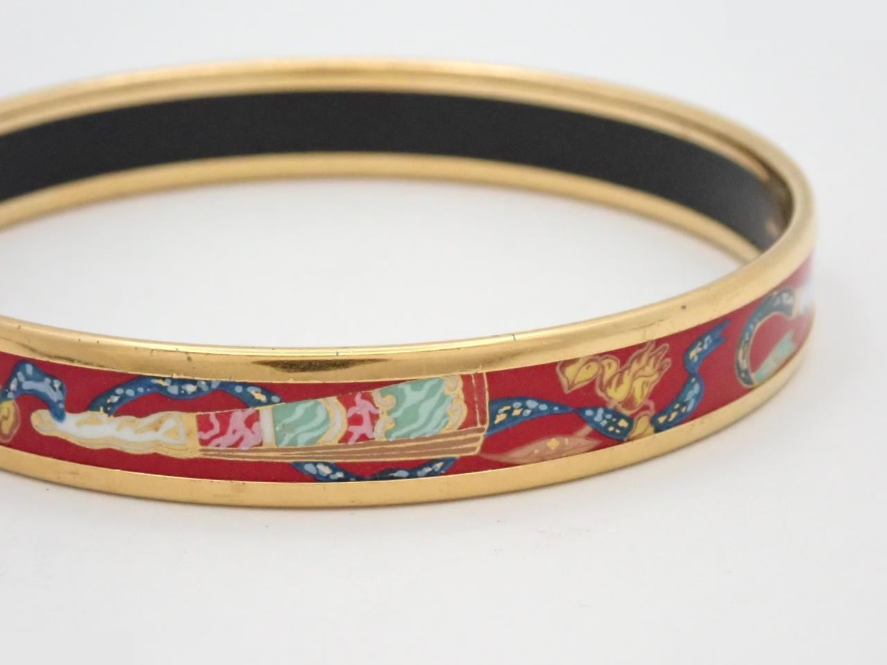 Email PM Bangle, Red x Gold, Wrist Circumference Approx. 20cm — view 3