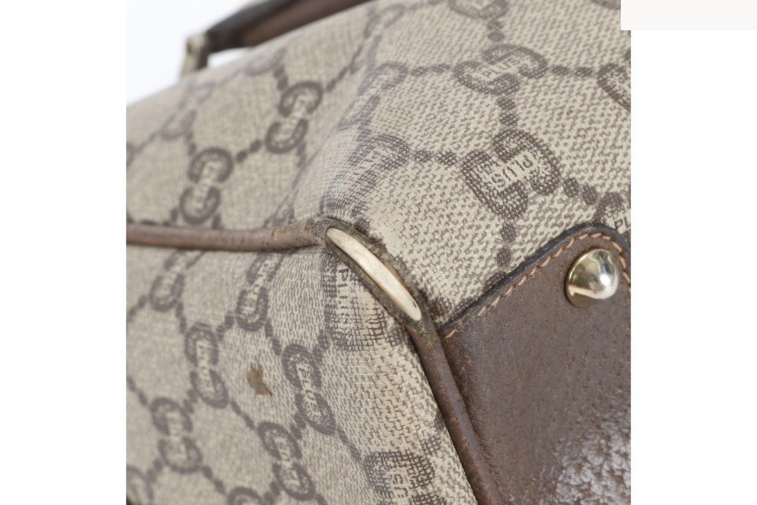 Sherry Line GG Plus Leather Tote Bag Mini Boston — view 11