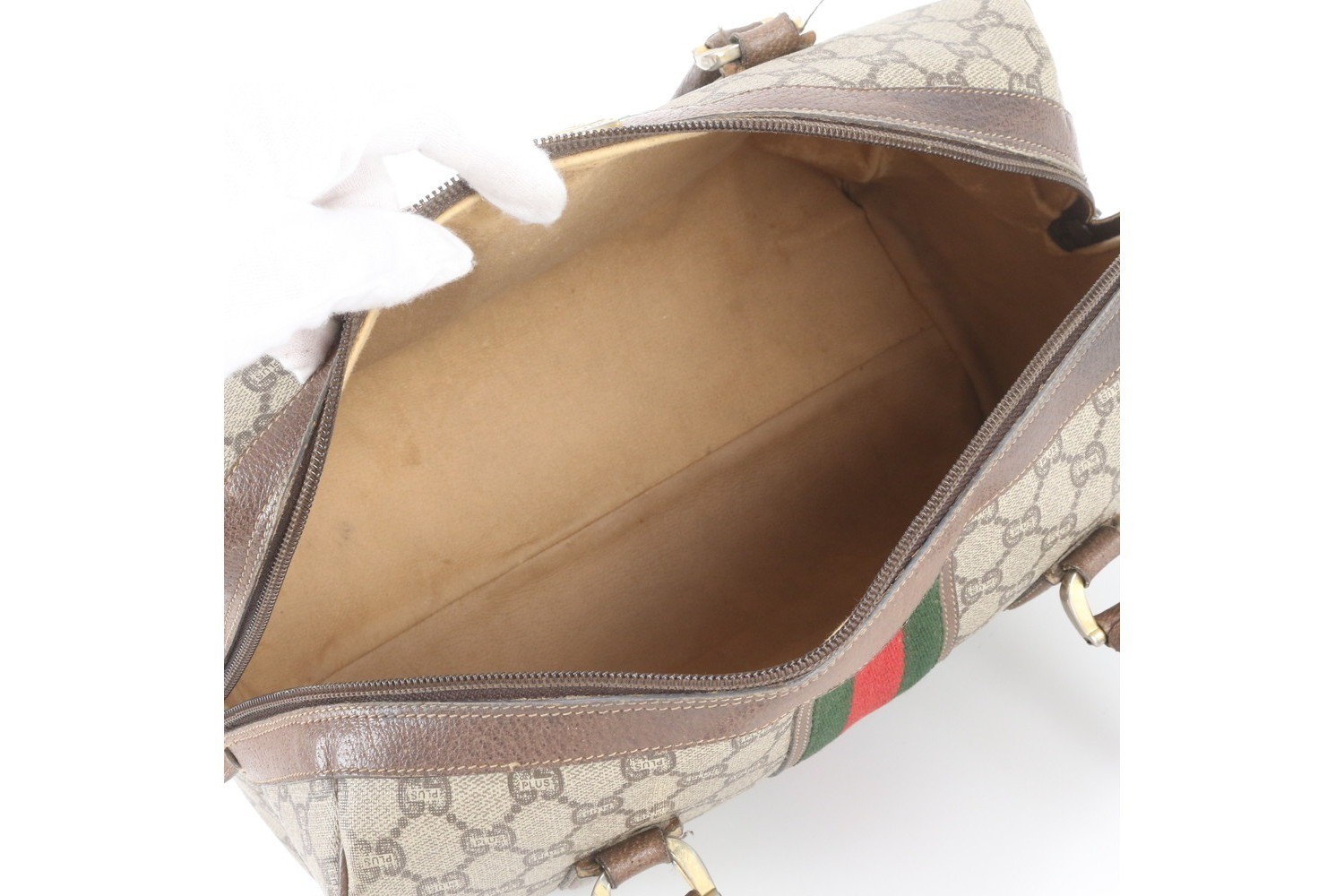 Sherry Line GG Plus Leather Tote Bag Mini Boston — view 7