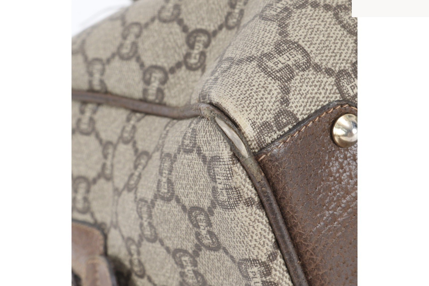 Sherry Line GG Plus Leather Tote Bag Mini Boston — view 10