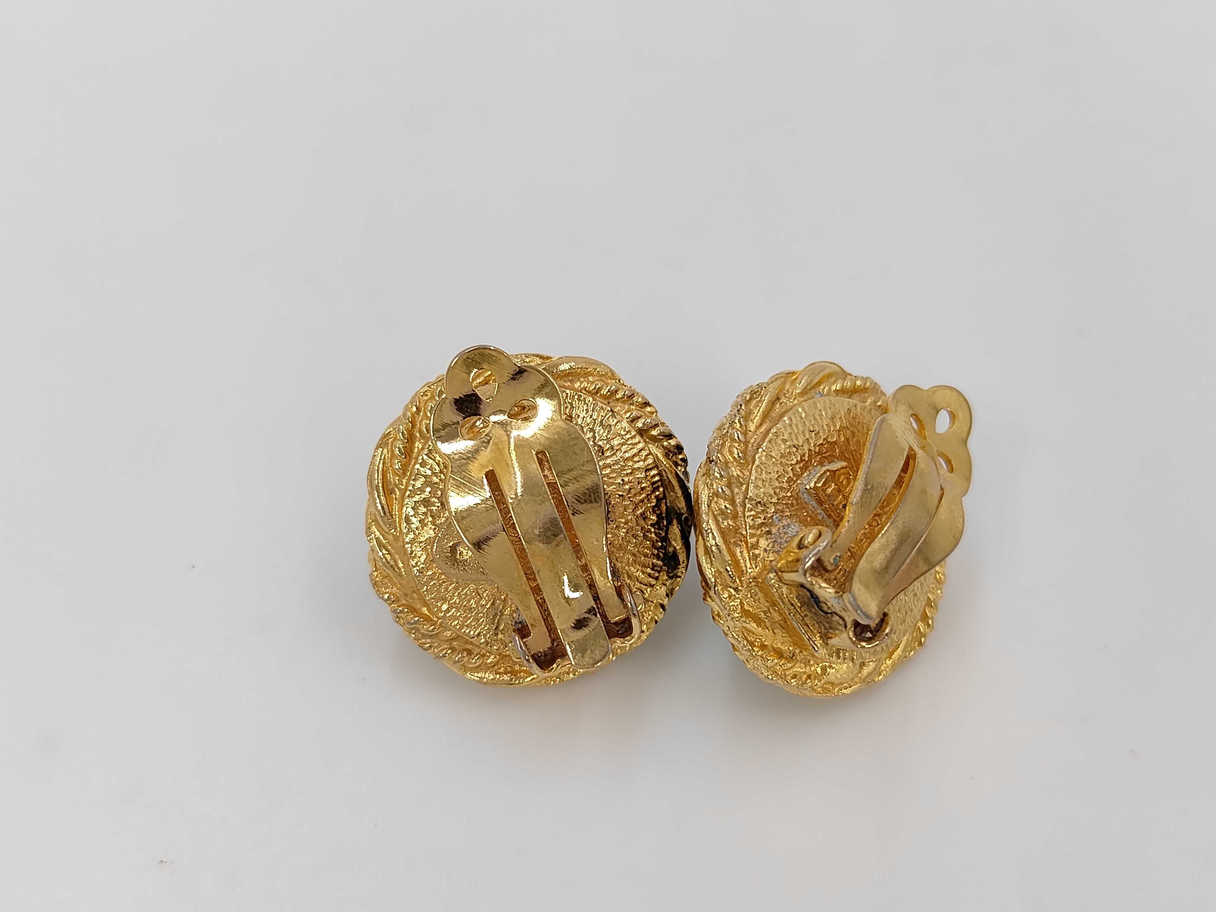 Coco Mark Gold Stone Earrings — view 2