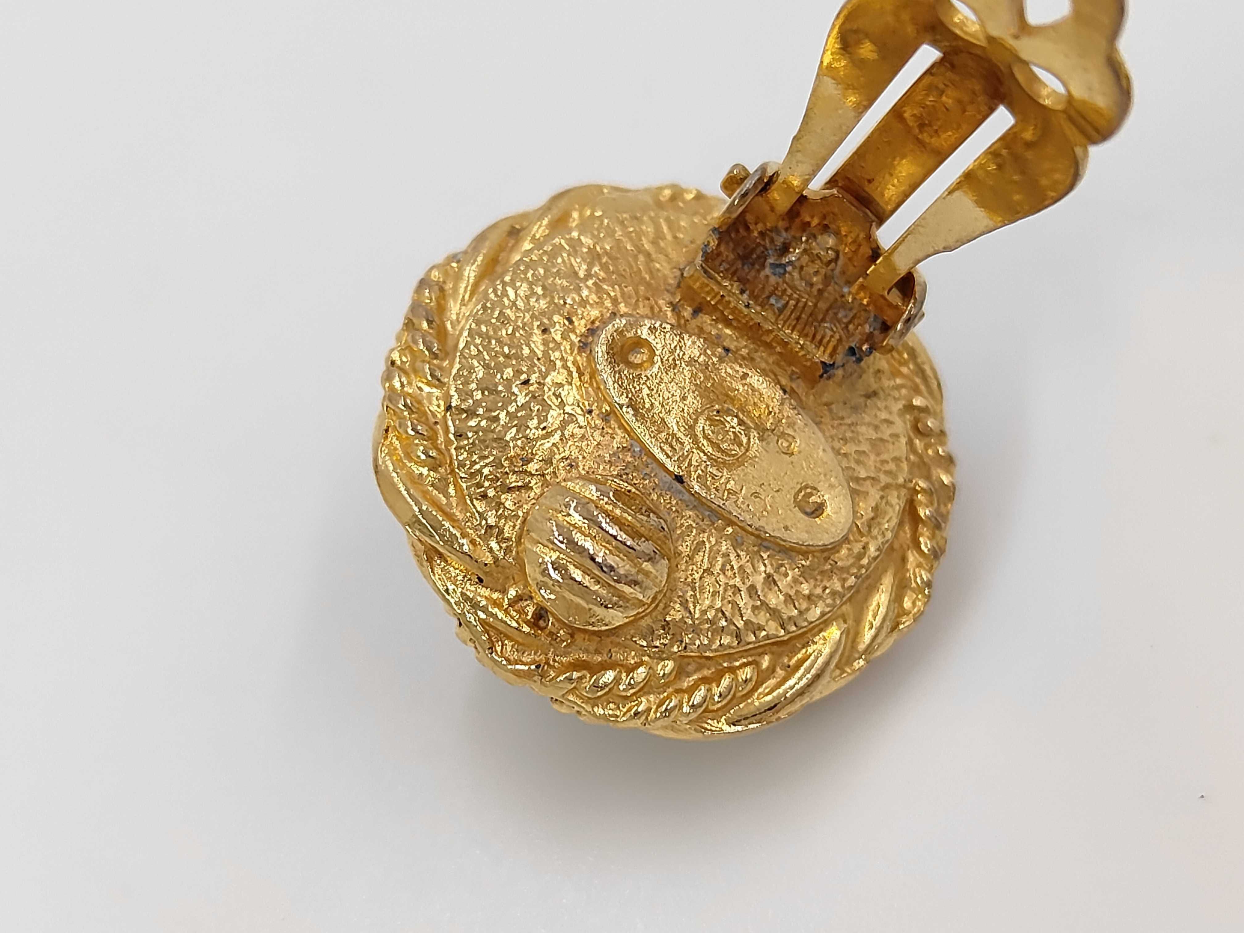 Coco Mark Gold Stone Earrings — view 4