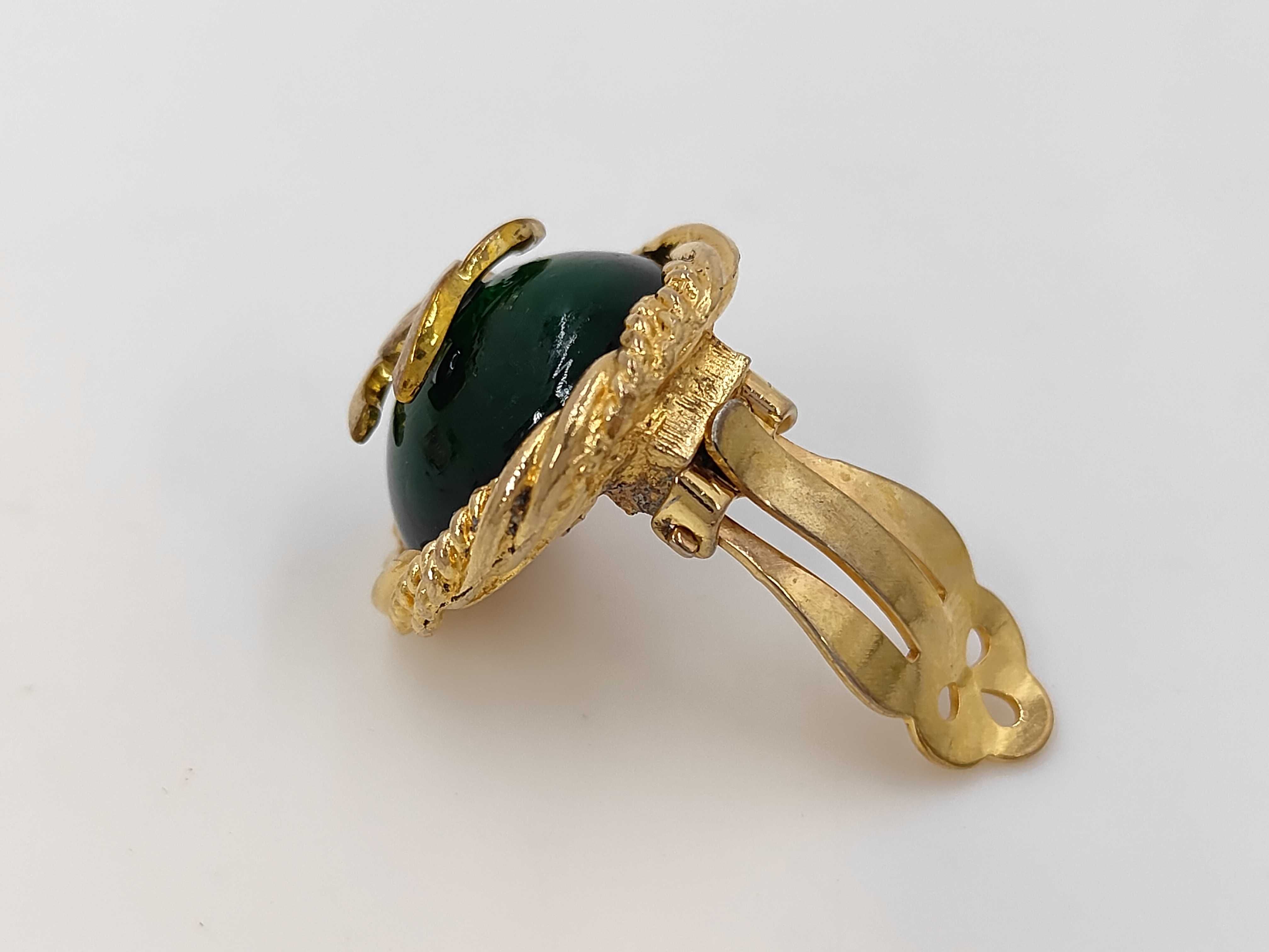Coco Mark Gold Stone Earrings — view 5