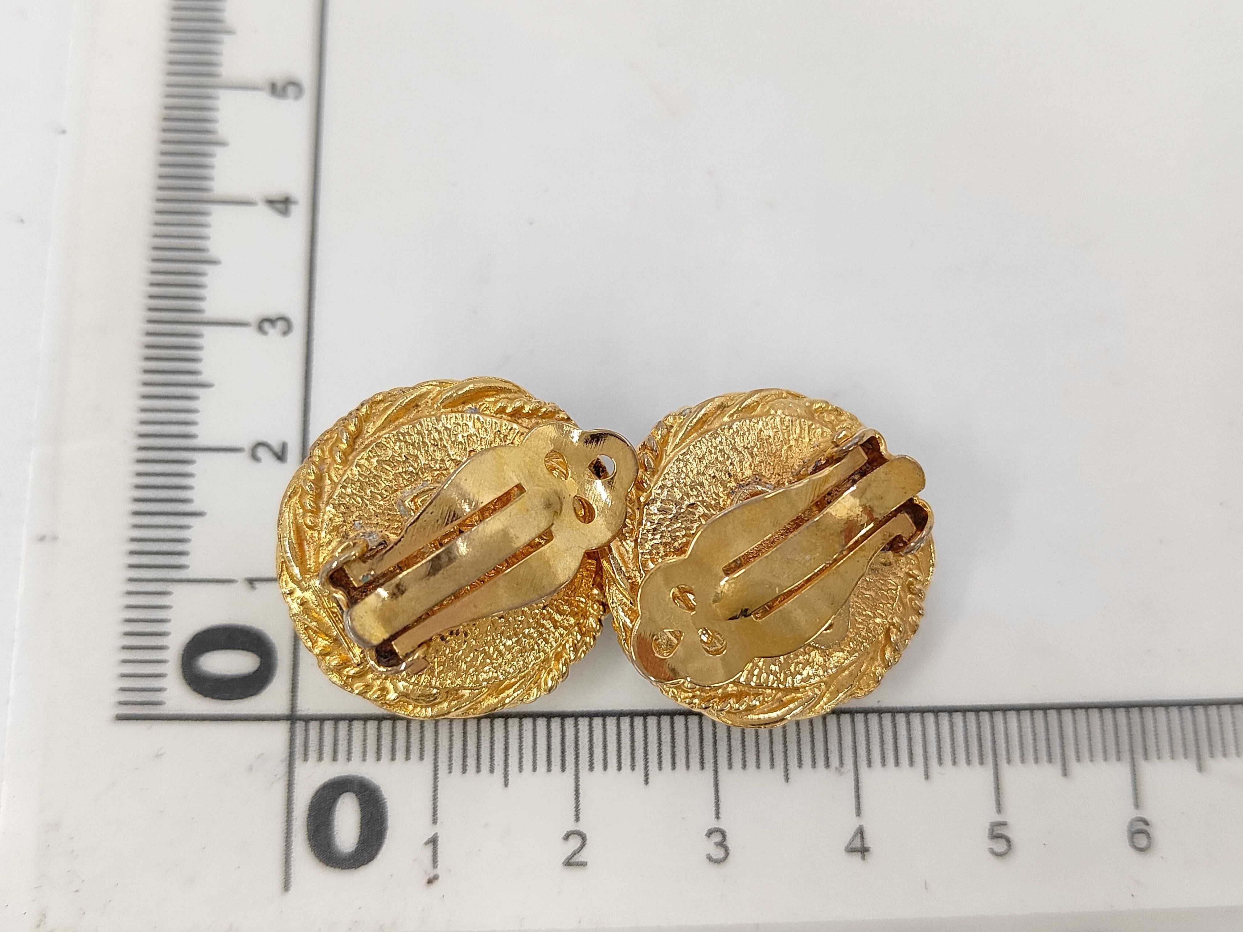 Coco Mark Gold Stone Earrings — view 6