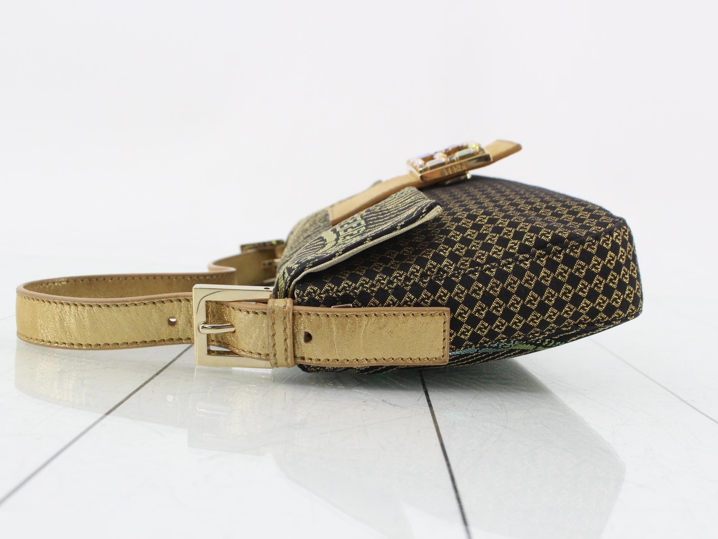 Rhinestone embroidered Mamma Baguette shoulder bag — view 4