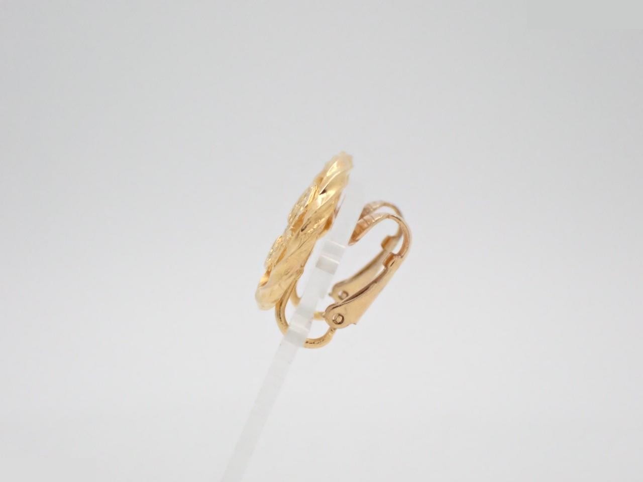 Earrings, Coco Mark design, gold, stone — view 3